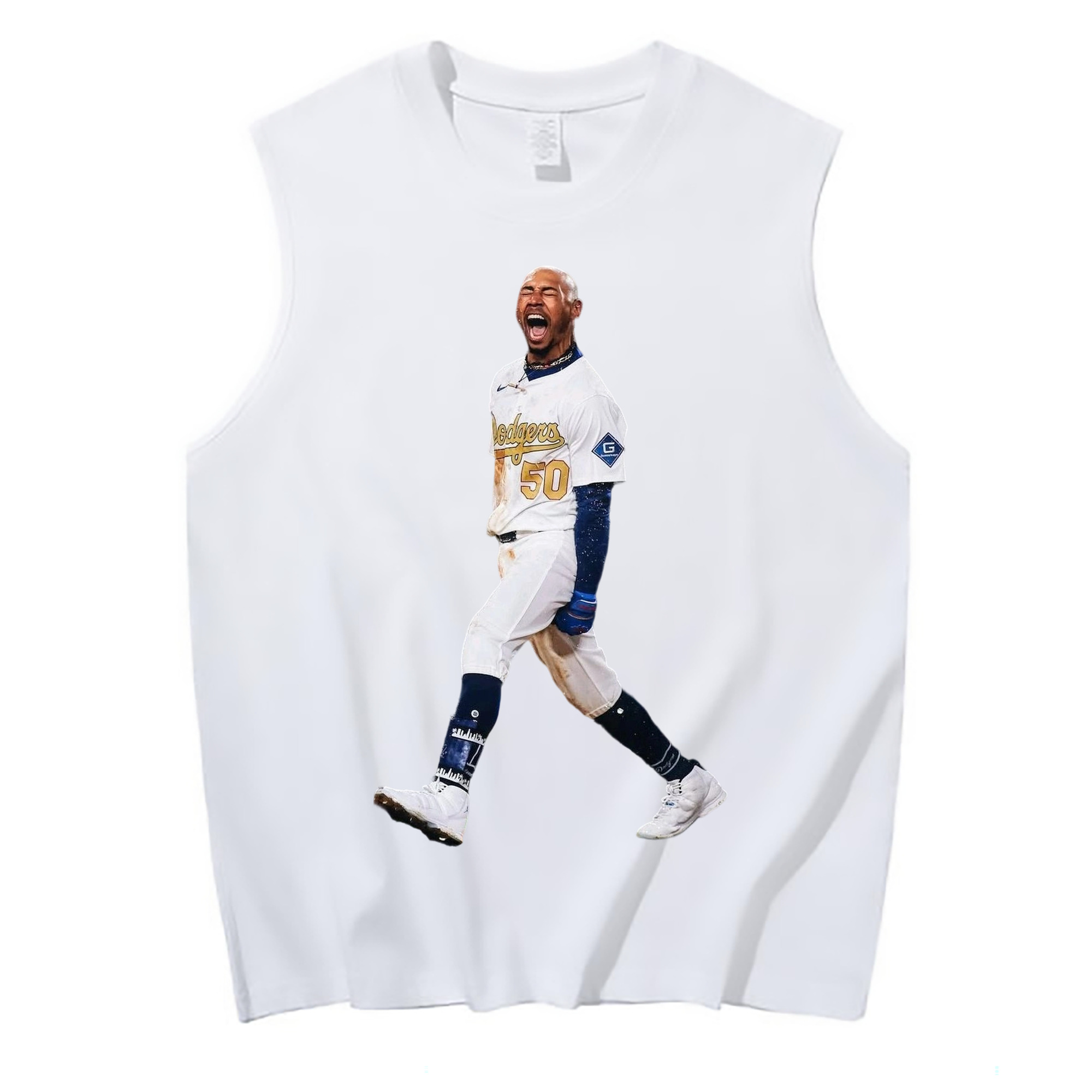  210g Combed Cotton Tank Top With Front Heat Transfer Print – Soft, Lightweight, Fitted Design – Stylish & Comfortable Casual Wear For Sports & Everyday Use