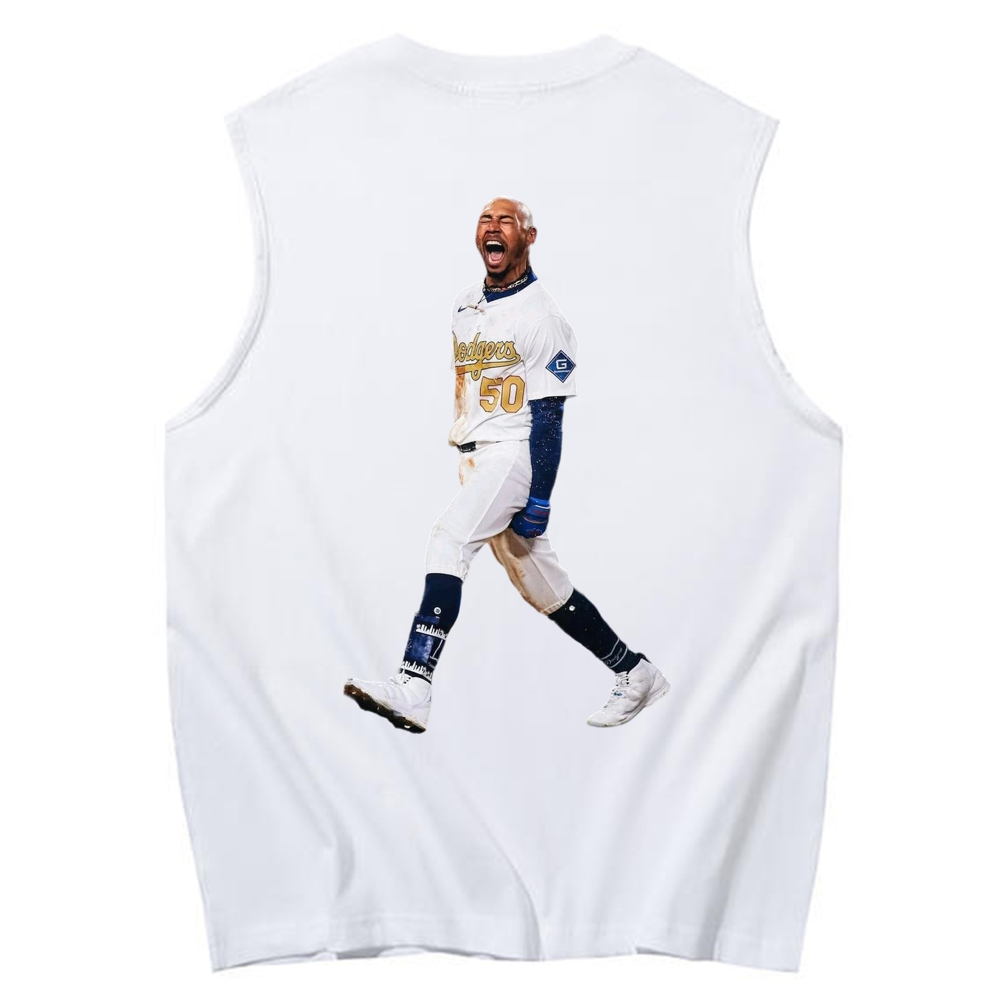  230g Pure Cotton Tank Top With Back Heat Transfer Print – Soft, Lightweight, Fitted Design – Stylish & Comfortable Casual Wear For Sports & Everyday Use