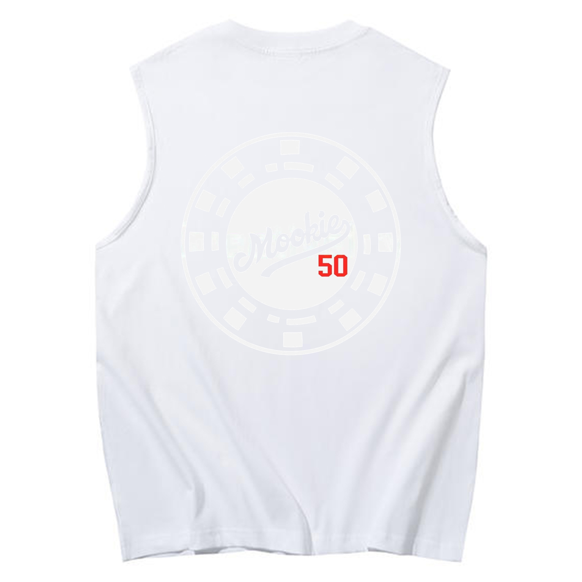  230g Pure Cotton Tank Top With Back Heat Transfer Print – Soft, Lightweight, Fitted Design – Stylish & Comfortable Casual Wear For Sports & Everyday Use