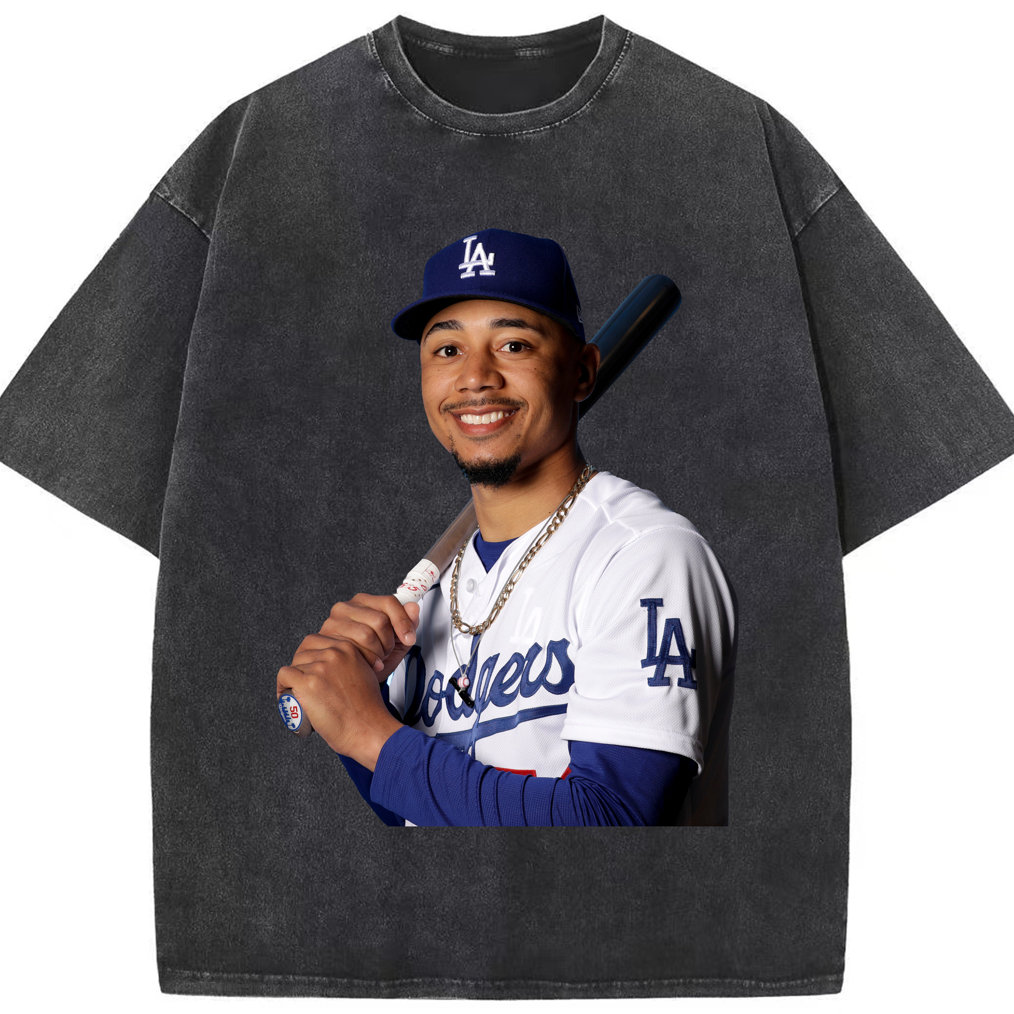  Washed Vintage Look 230g Cotton Oversized T-Shirt With Front Heat Transfer Print – Soft, Lightweight, Stylish Fit – Comfortable Casual Wear For Sports & Everyday Use