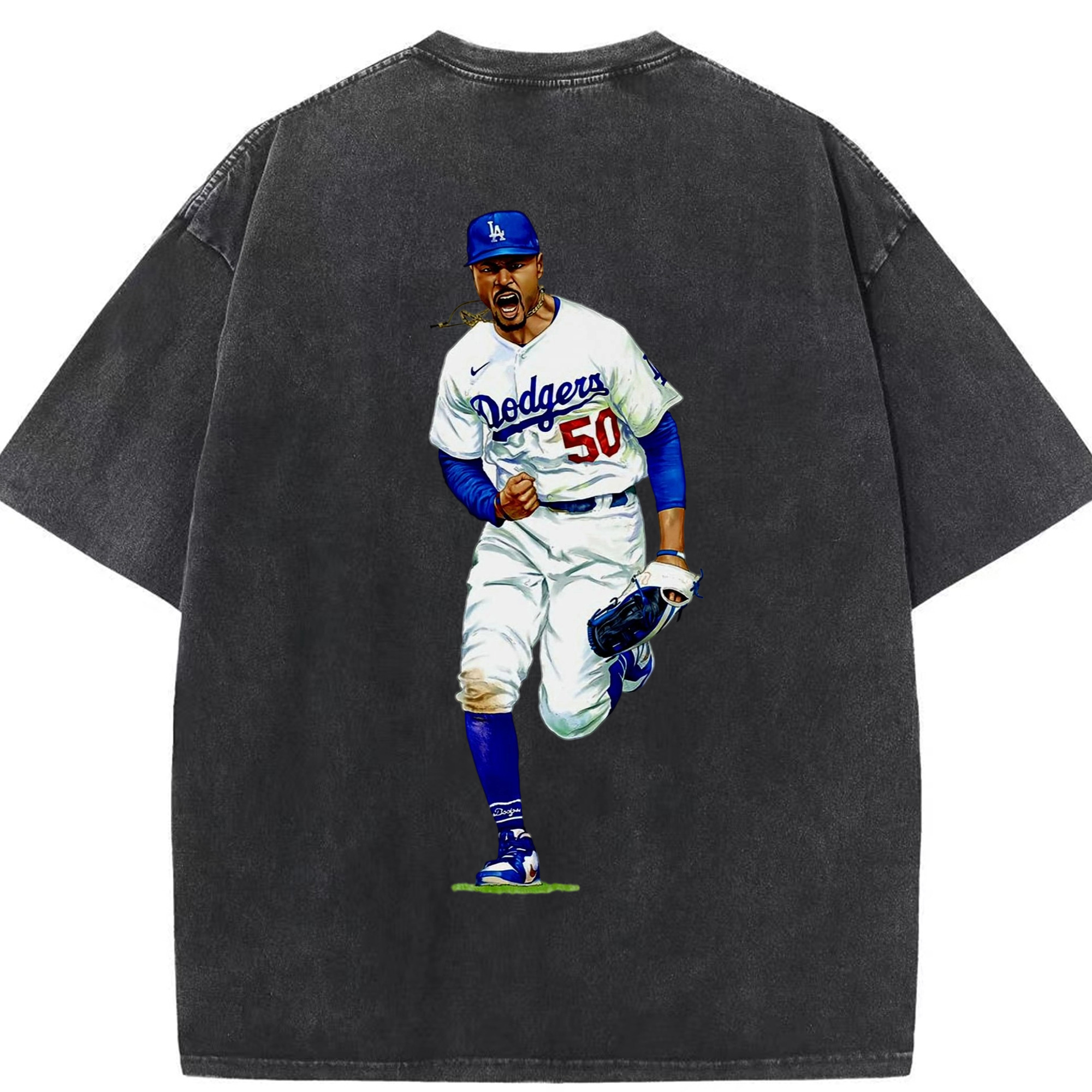  Washed Vintage 230g Cotton Oversized T-Shirt With Back Heat Transfer Print – Soft, Lightweight & Stylish – Comfortable Casual Wear For Sports & Everyday Use