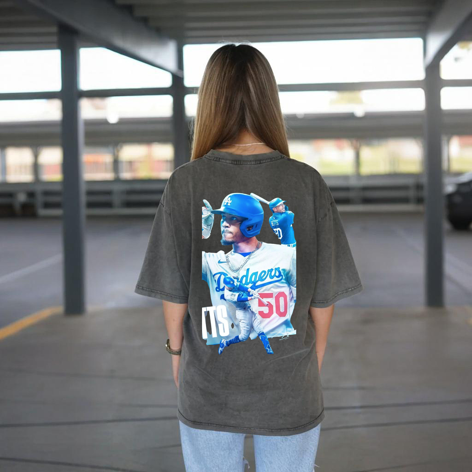  Washed Vintage 230g Cotton Oversized T-Shirt With Back Heat Transfer Print – Soft, Lightweight & Stylish – Comfortable Casual Wear For Sports & Everyday Use