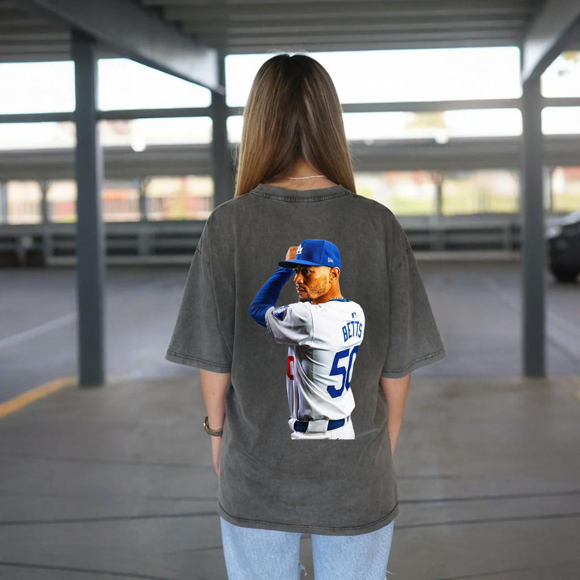  Washed Vintage 230g Cotton Oversized T-Shirt With Back Heat Transfer Print – Soft, Lightweight & Stylish – Comfortable Casual Wear For Sports & Everyday Use