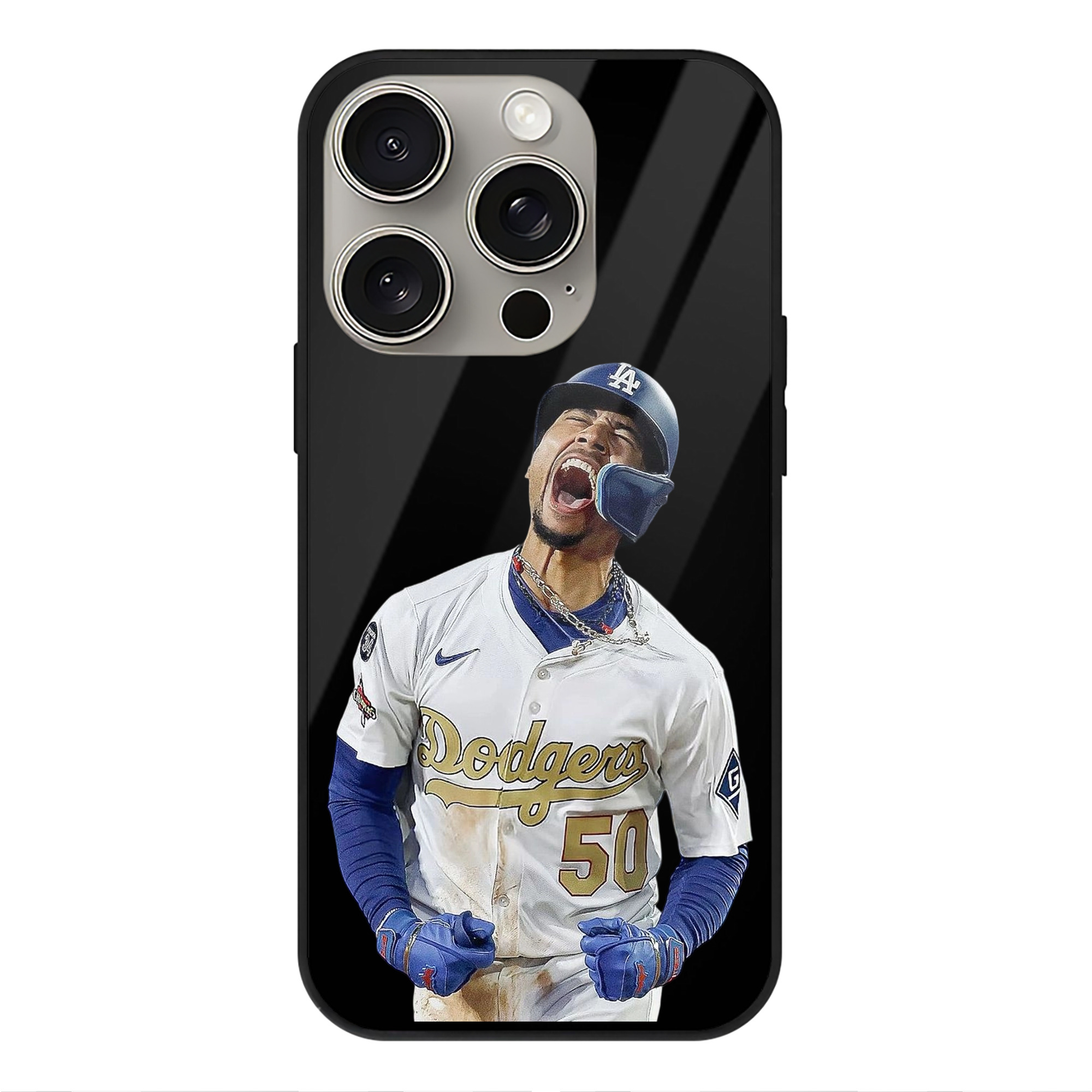  IPhone 15 Pro Mirror Phone Case – UV Printed Glass + TPU – Scratch-Resistant, Wireless Charging Compatible, Precise Fit & Stylish Design