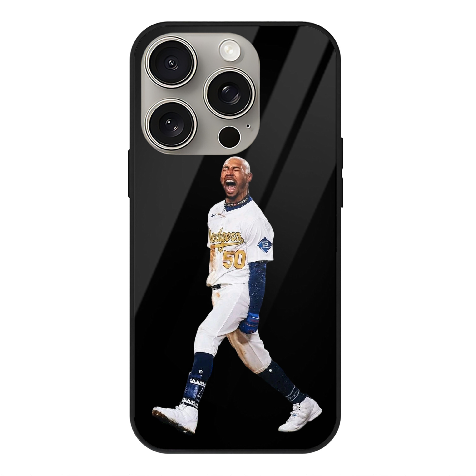  IPhone 15 Pro Mirror Phone Case – UV Printed Glass + TPU – Scratch-Resistant, Wireless Charging Compatible, Precise Fit & Stylish Design