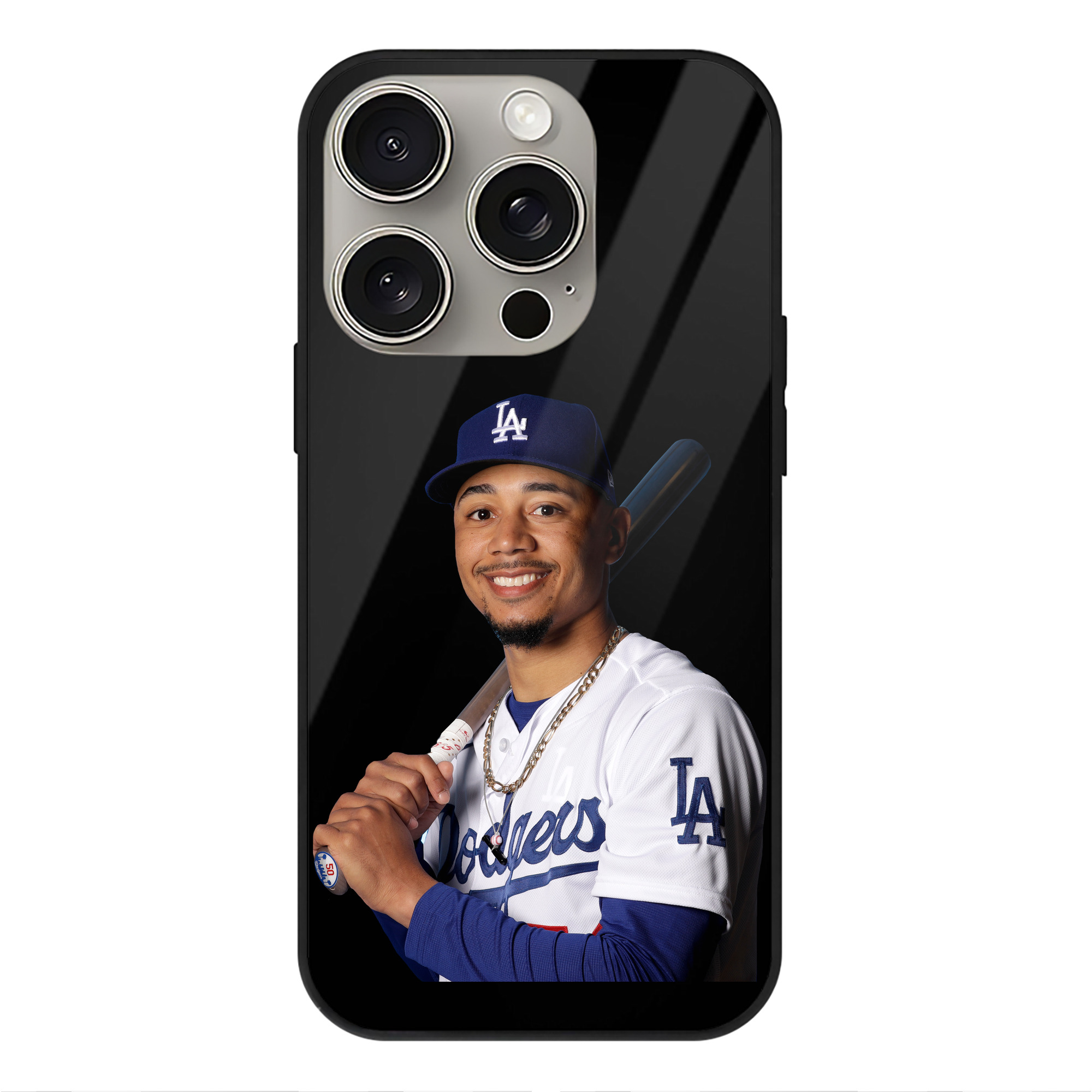  IPhone 15 Pro Mirror Phone Case – UV Printed Glass + TPU – Scratch-Resistant, Wireless Charging Compatible, Precise Fit & Stylish Design