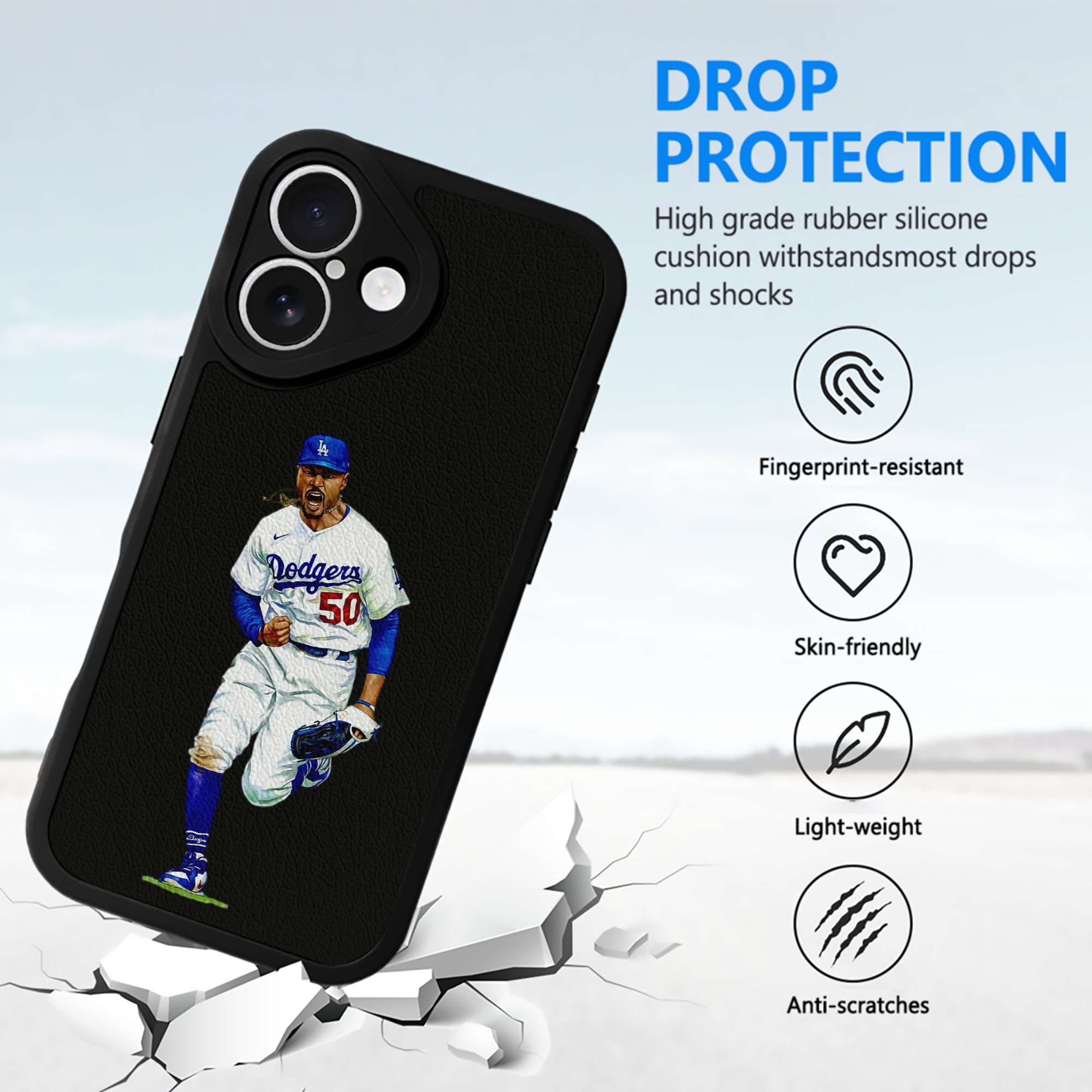  IPhone 16 Silicone Leather Case – UV Print, Lambskin Texture – Perfect Fit, Wireless Charging Compatible, Scratch Resistant, Precise Cutouts – Stylish Protection For IPhone 16