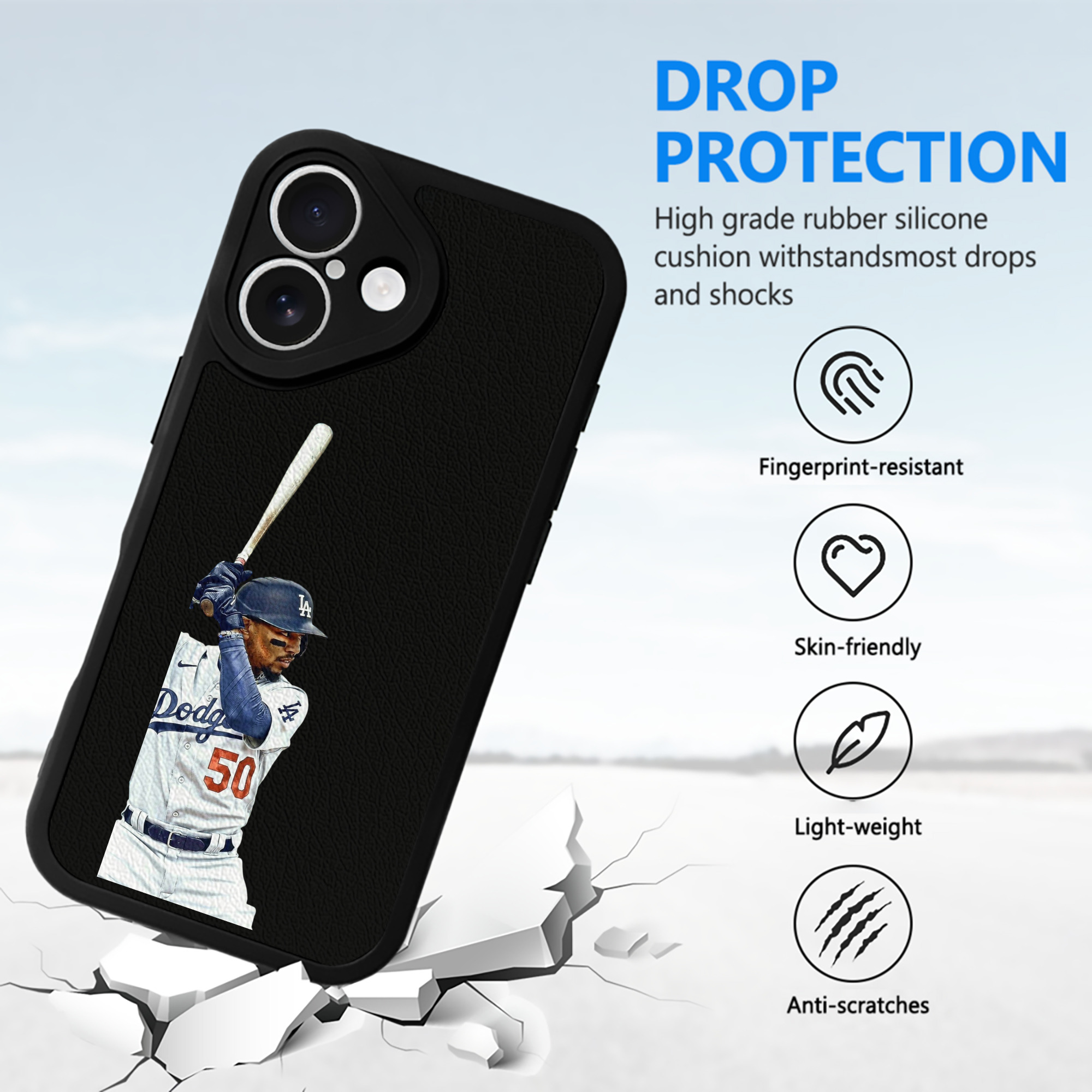  IPhone 16 Silicone Leather Case – UV Print, Lambskin Texture – Perfect Fit, Wireless Charging Compatible, Scratch Resistant, Precise Cutouts – Stylish Protection For IPhone 16