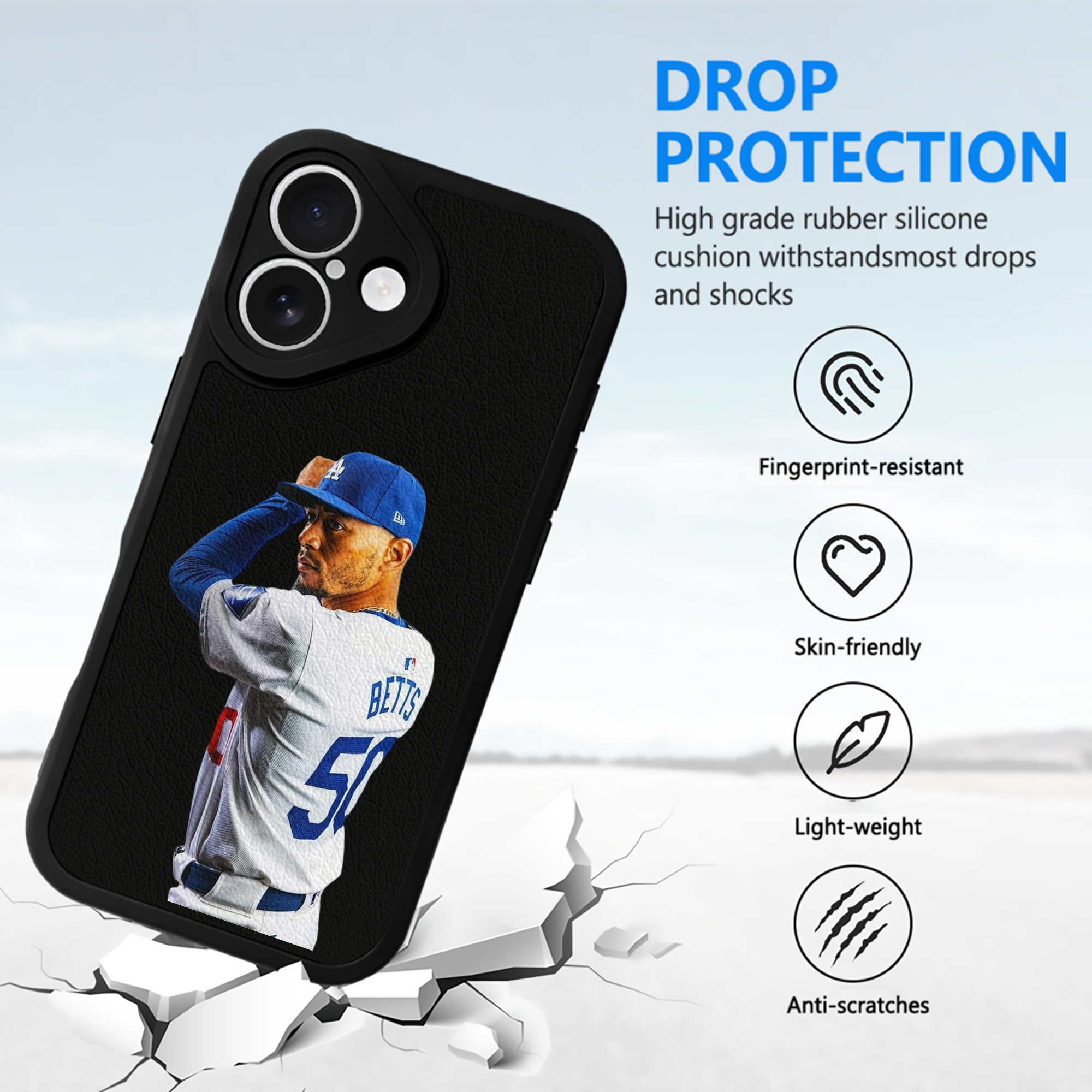  IPhone 16 Silicone Leather Case – UV Print, Lambskin Texture – Perfect Fit, Wireless Charging Compatible, Scratch Resistant, Precise Cutouts – Stylish Protection For IPhone 16