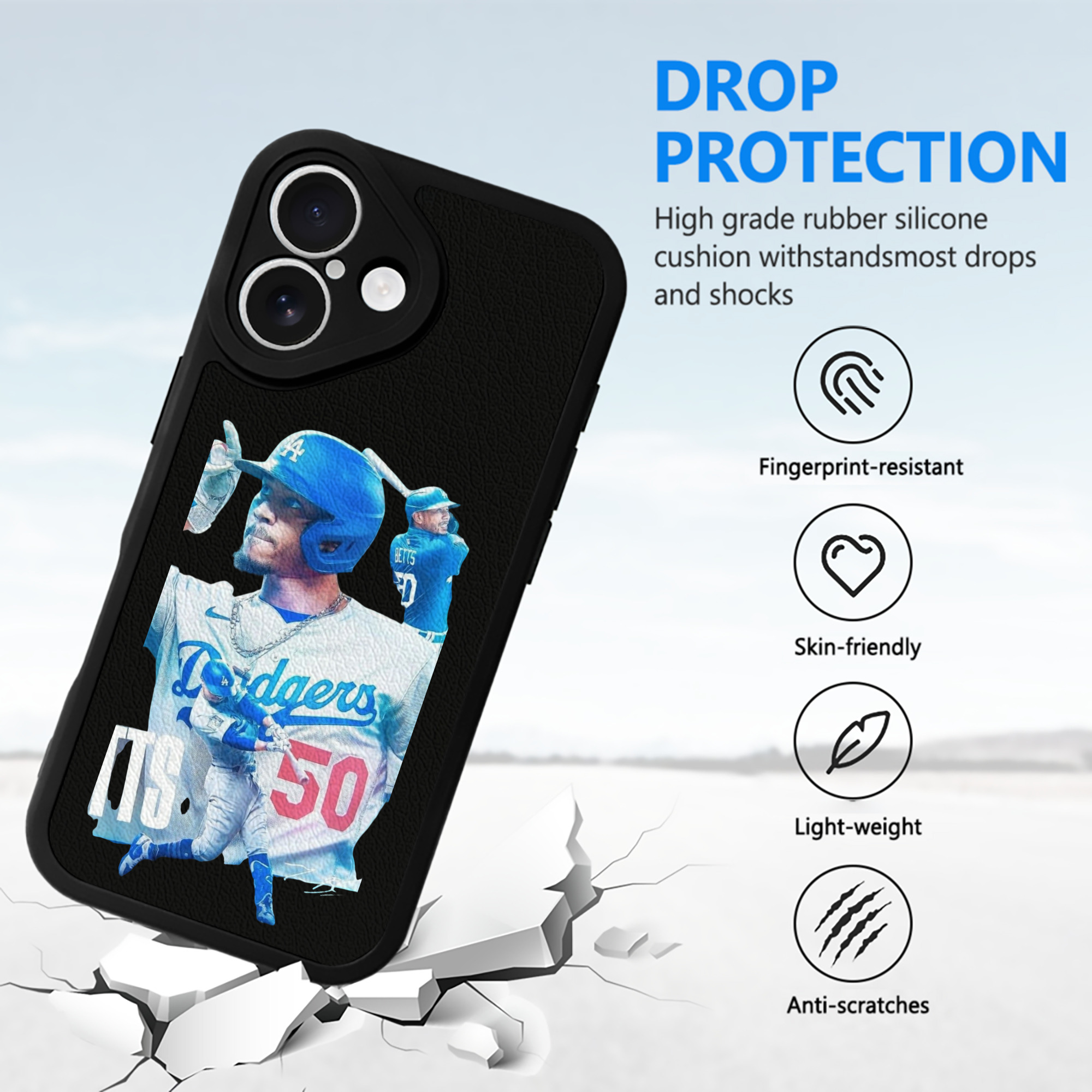  IPhone 16 Silicone Leather Case – UV Print, Lambskin Texture – Perfect Fit, Wireless Charging Compatible, Scratch Resistant, Precise Cutouts – Stylish Protection For IPhone 16