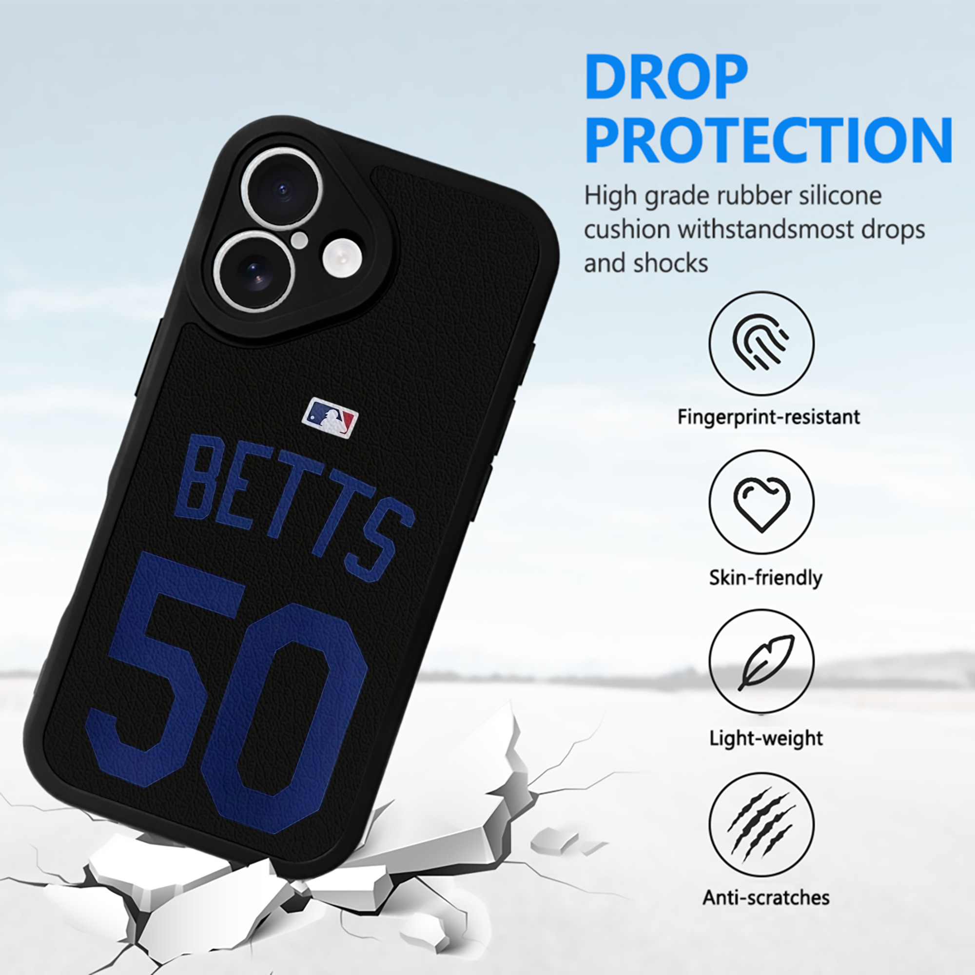  IPhone 16 Silicone Leather Case – UV Print, Lambskin Texture – Perfect Fit, Wireless Charging Compatible, Scratch Resistant, Precise Cutouts – Stylish Protection For IPhone 16