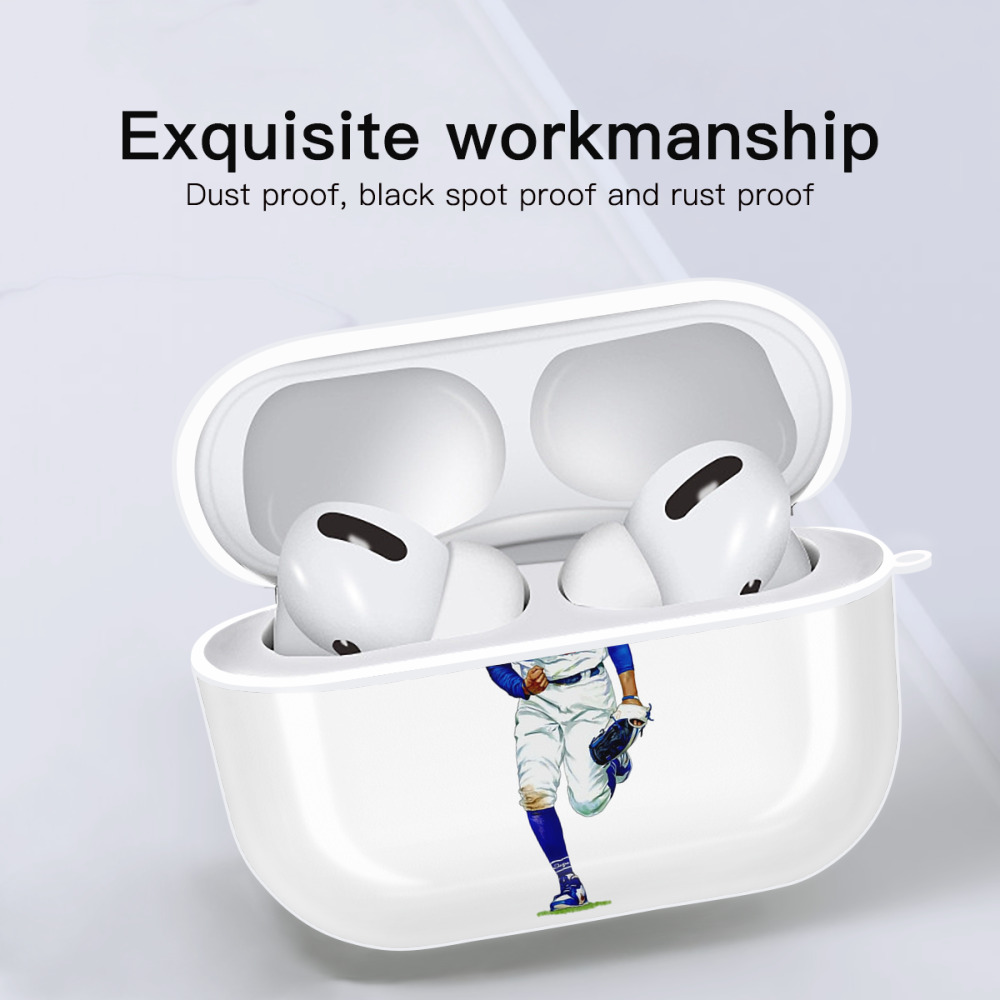  AirPods Pro Hard Case White With Keychain, Durable Flexible PC, Precise Cutouts, Anti-Fingerprint, Yellowing & Scratch Resistant, Full Protection, Washable