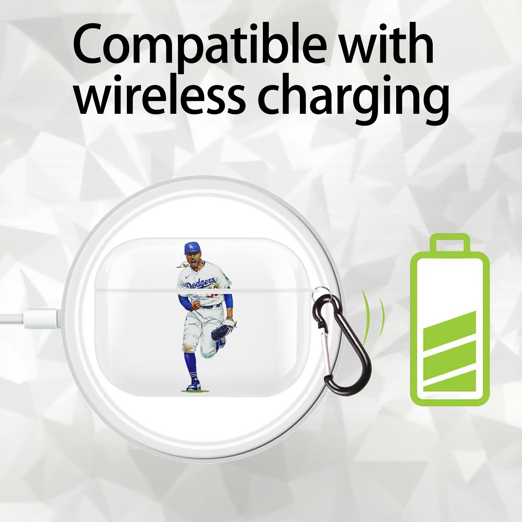  AirPods Pro Hard Case White With Keychain, Durable Flexible PC, Precise Cutouts, Anti-Fingerprint, Yellowing & Scratch Resistant, Full Protection, Washable