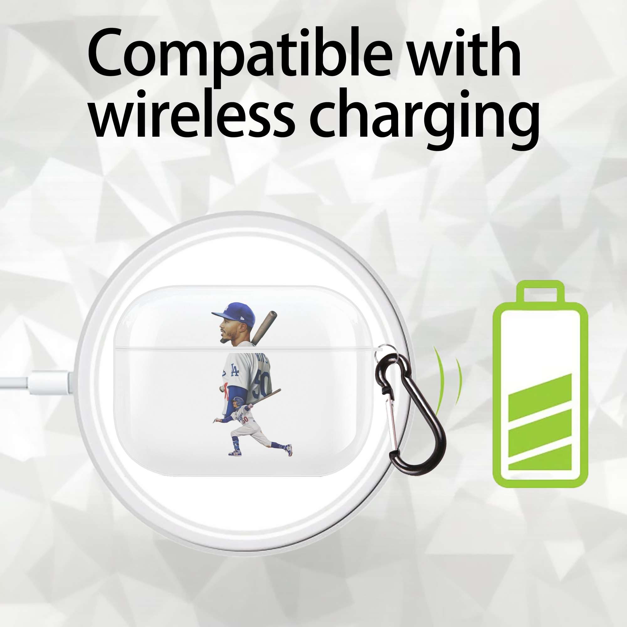  AirPods Pro Hard Case White With Keychain, Durable Flexible PC, Precise Cutouts, Anti-Fingerprint, Yellowing & Scratch Resistant, Full Protection, Washable