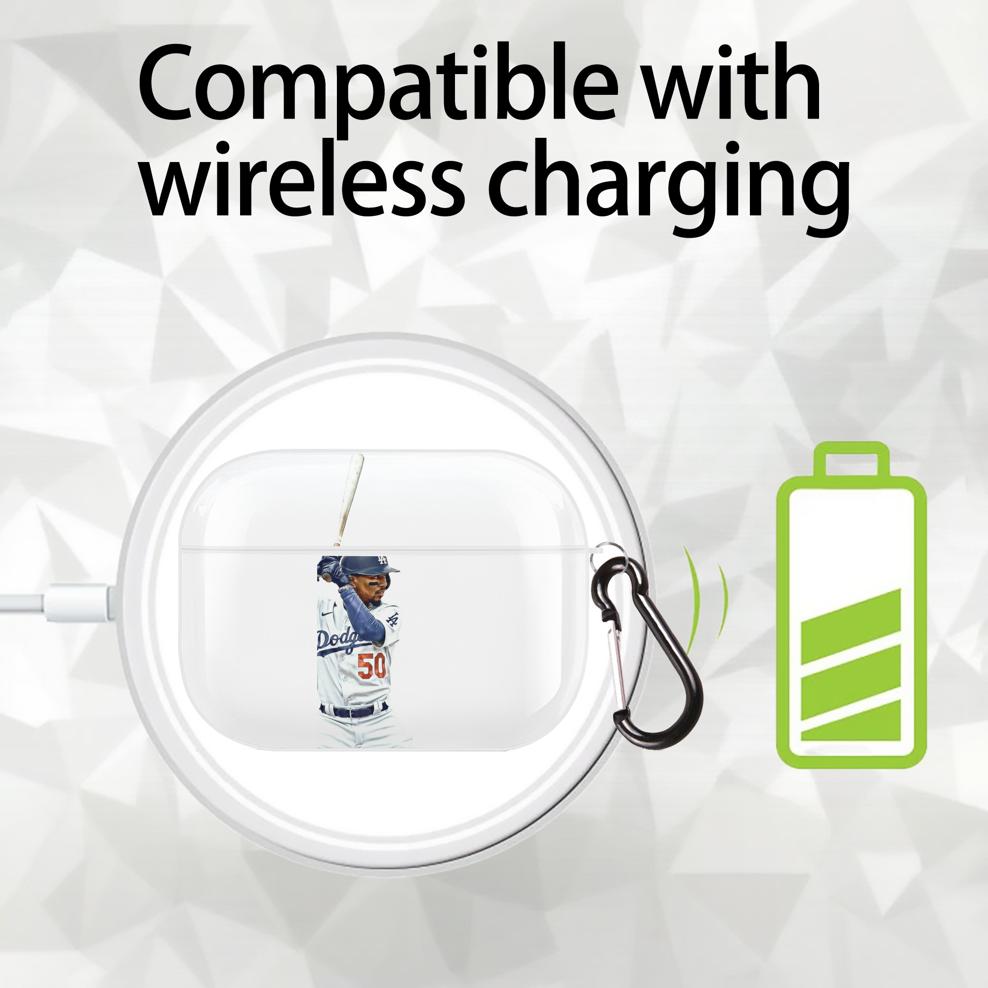  AirPods Pro Hard Case White With Keychain, Durable Flexible PC, Precise Cutouts, Anti-Fingerprint, Yellowing & Scratch Resistant, Full Protection, Washable