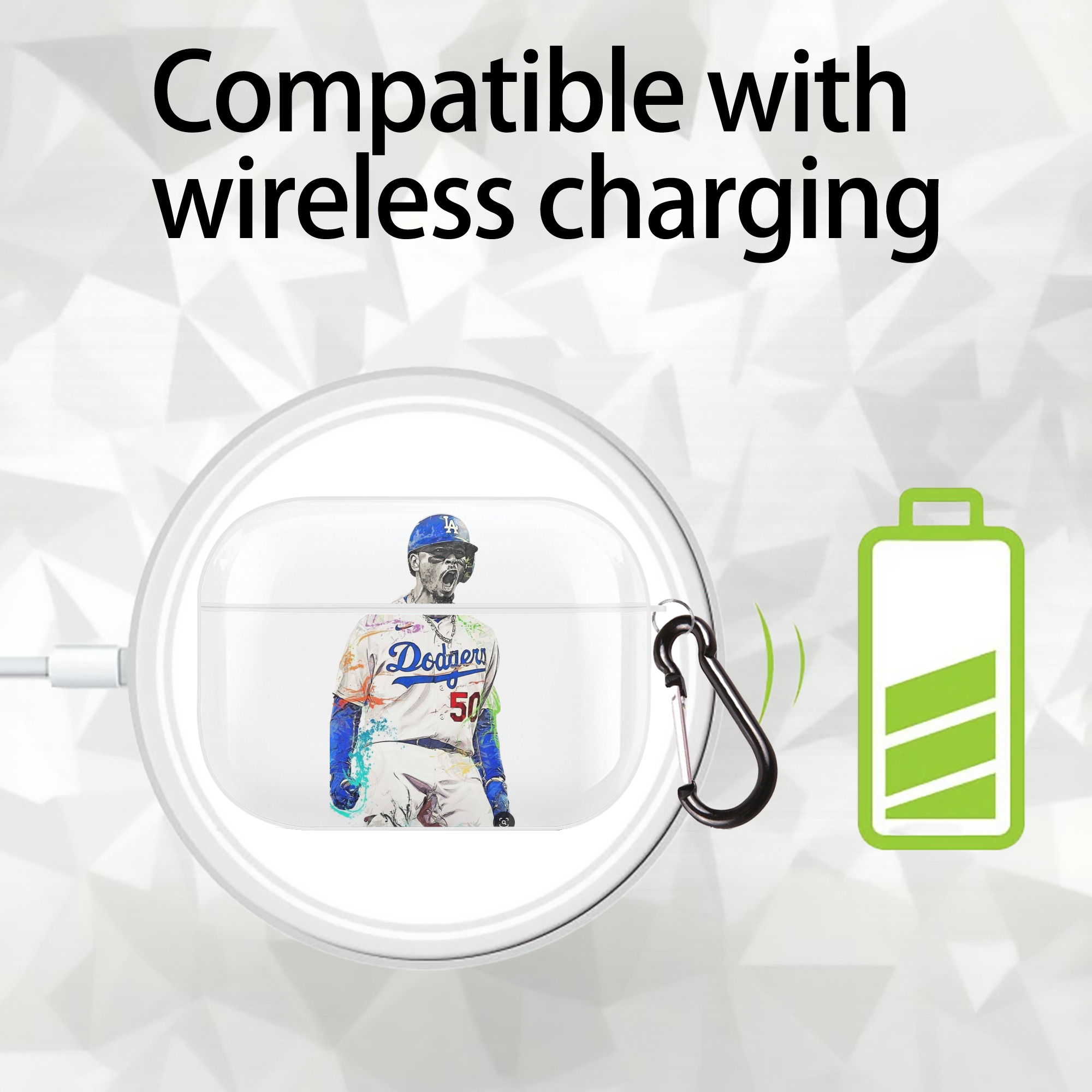  AirPods Pro Hard Case White With Keychain, Durable Flexible PC, Precise Cutouts, Anti-Fingerprint, Yellowing & Scratch Resistant, Full Protection, Washable