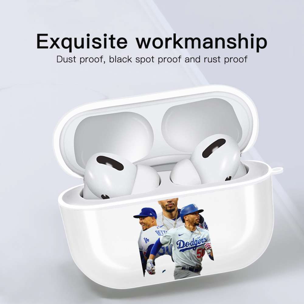  AirPods Pro Hard Case White With Keychain, Durable Flexible PC, Precise Cutouts, Anti-Fingerprint, Yellowing & Scratch Resistant, Full Protection, Washable