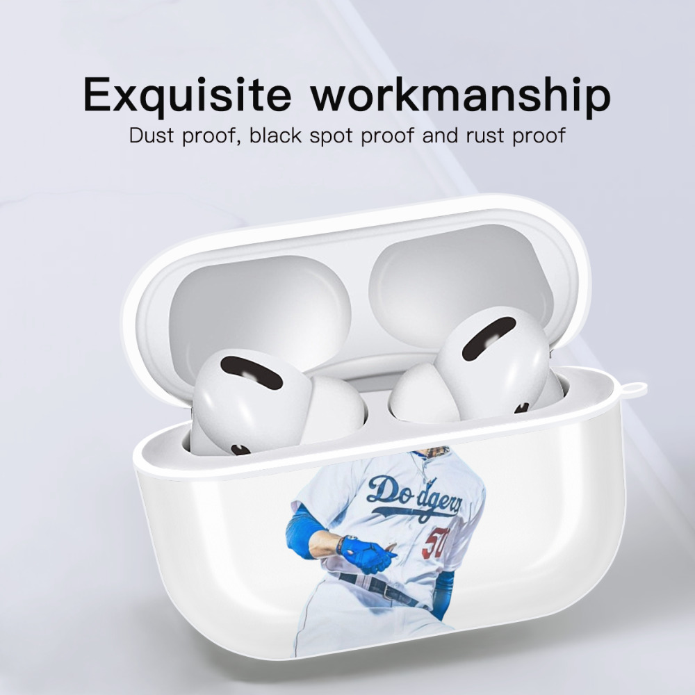  AirPods Pro Hard Case White With Keychain, Durable Flexible PC, Precise Cutouts, Anti-Fingerprint, Yellowing & Scratch Resistant, Full Protection, Washable