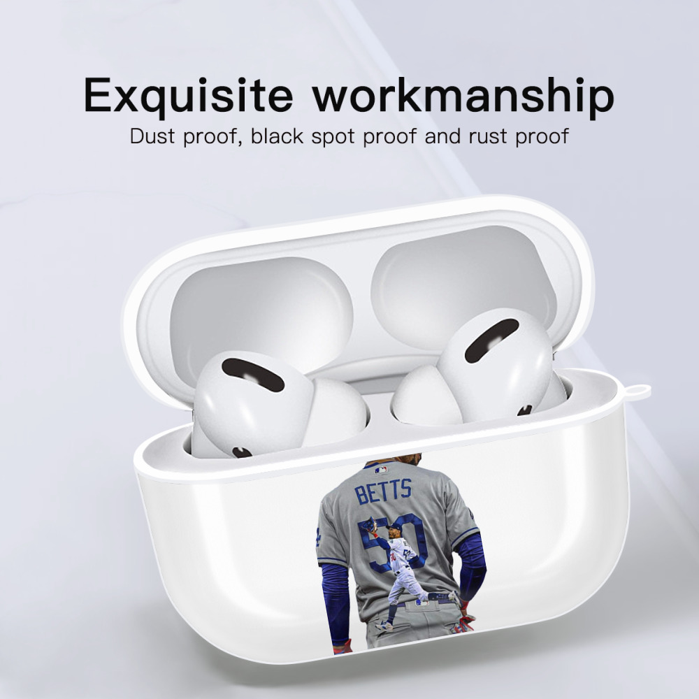  AirPods Pro Hard Case White With Keychain, Durable Flexible PC, Precise Cutouts, Anti-Fingerprint, Yellowing & Scratch Resistant, Full Protection, Washable