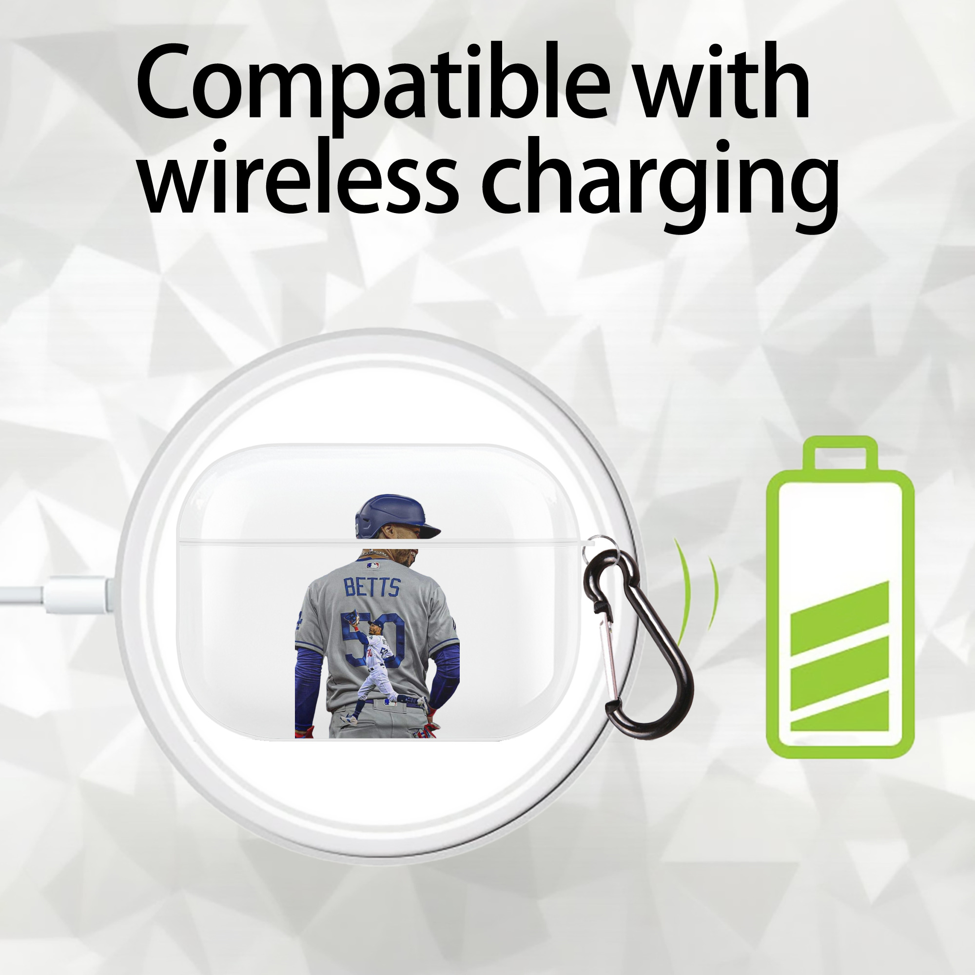  AirPods Pro Hard Case White With Keychain, Durable Flexible PC, Precise Cutouts, Anti-Fingerprint, Yellowing & Scratch Resistant, Full Protection, Washable