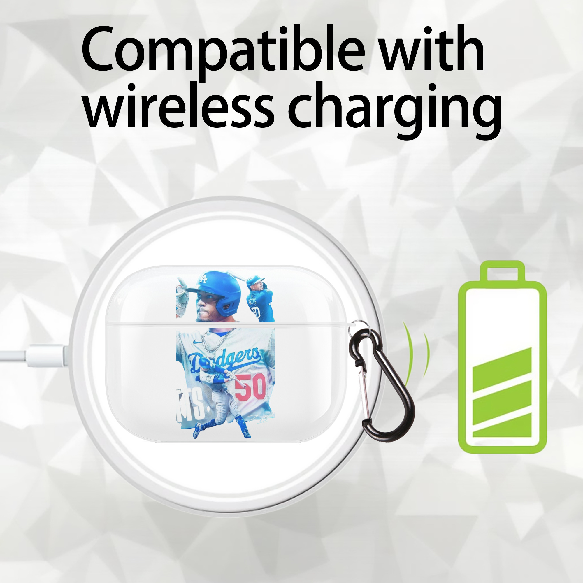  AirPods Pro Hard Case White With Keychain, Durable Flexible PC, Precise Cutouts, Anti-Fingerprint, Yellowing & Scratch Resistant, Full Protection, Washable