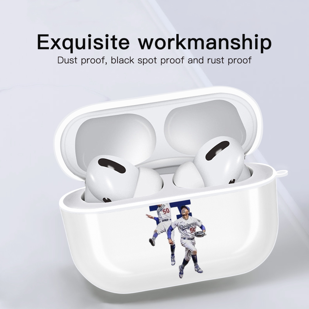  AirPods Pro Hard Case White With Keychain, Durable Flexible PC, Precise Cutouts, Anti-Fingerprint, Yellowing & Scratch Resistant, Full Protection, Washable