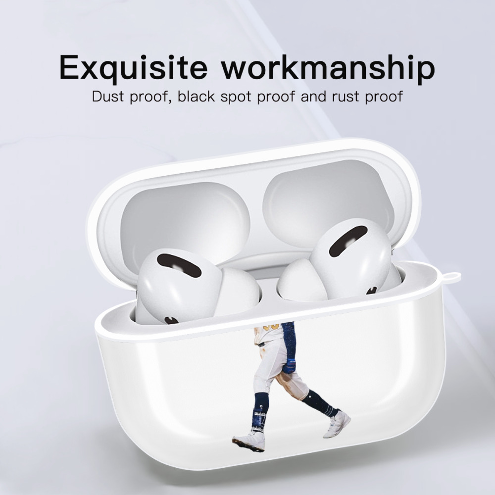  AirPods Pro Hard Case White With Keychain, Durable Flexible PC, Precise Cutouts, Anti-Fingerprint, Yellowing & Scratch Resistant, Full Protection, Washable