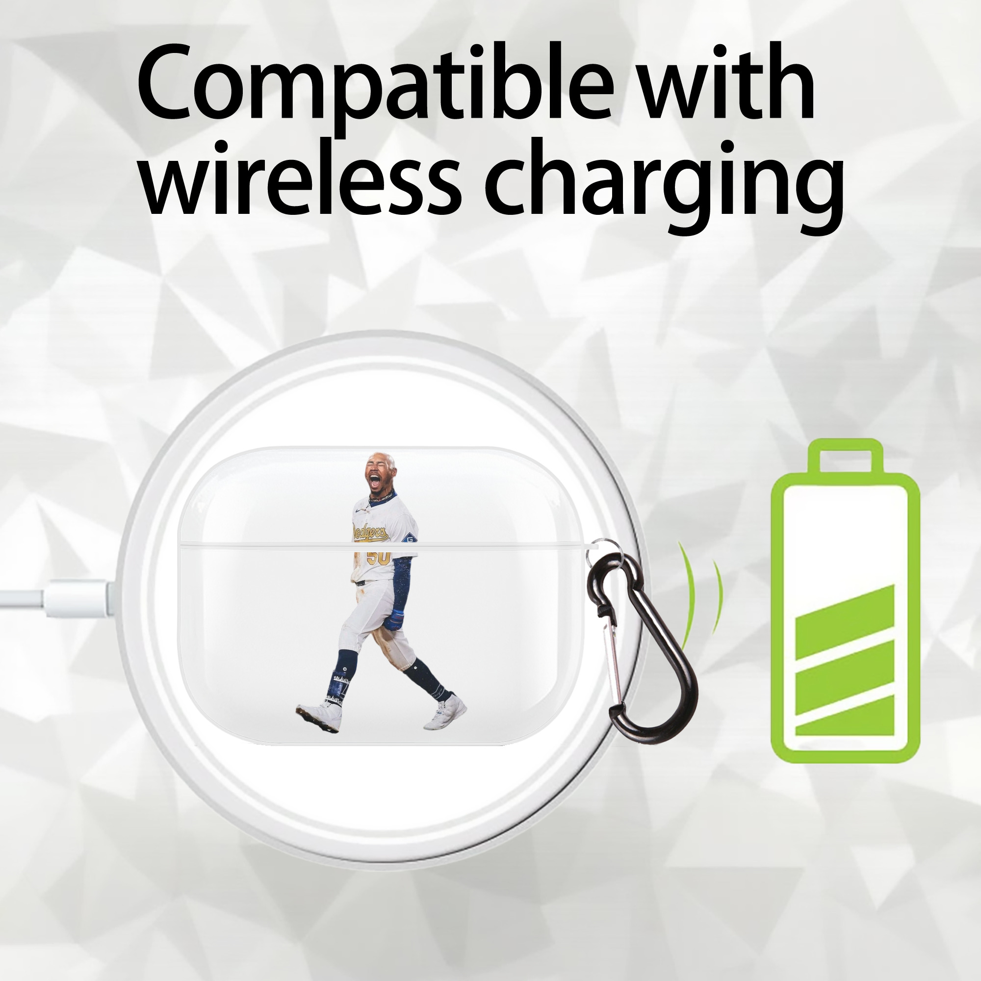  AirPods Pro Hard Case White With Keychain, Durable Flexible PC, Precise Cutouts, Anti-Fingerprint, Yellowing & Scratch Resistant, Full Protection, Washable