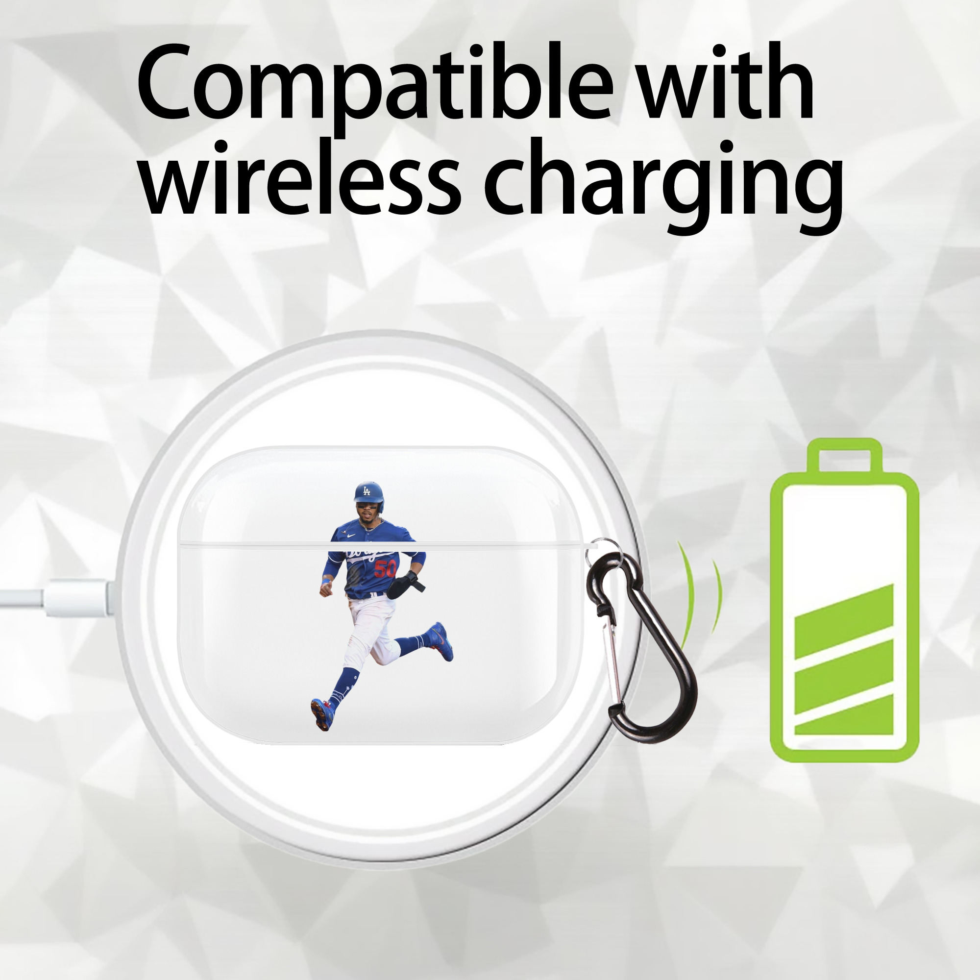  AirPods Pro Hard Case White With Keychain, Durable Flexible PC, Precise Cutouts, Anti-Fingerprint, Yellowing & Scratch Resistant, Full Protection, Washable