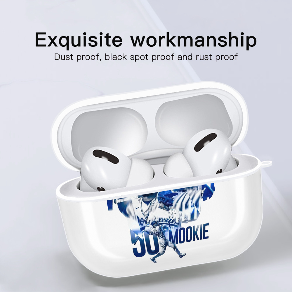  AirPods Pro Hard Case White With Keychain, Durable Flexible PC, Precise Cutouts, Anti-Fingerprint, Yellowing & Scratch Resistant, Full Protection, Washable