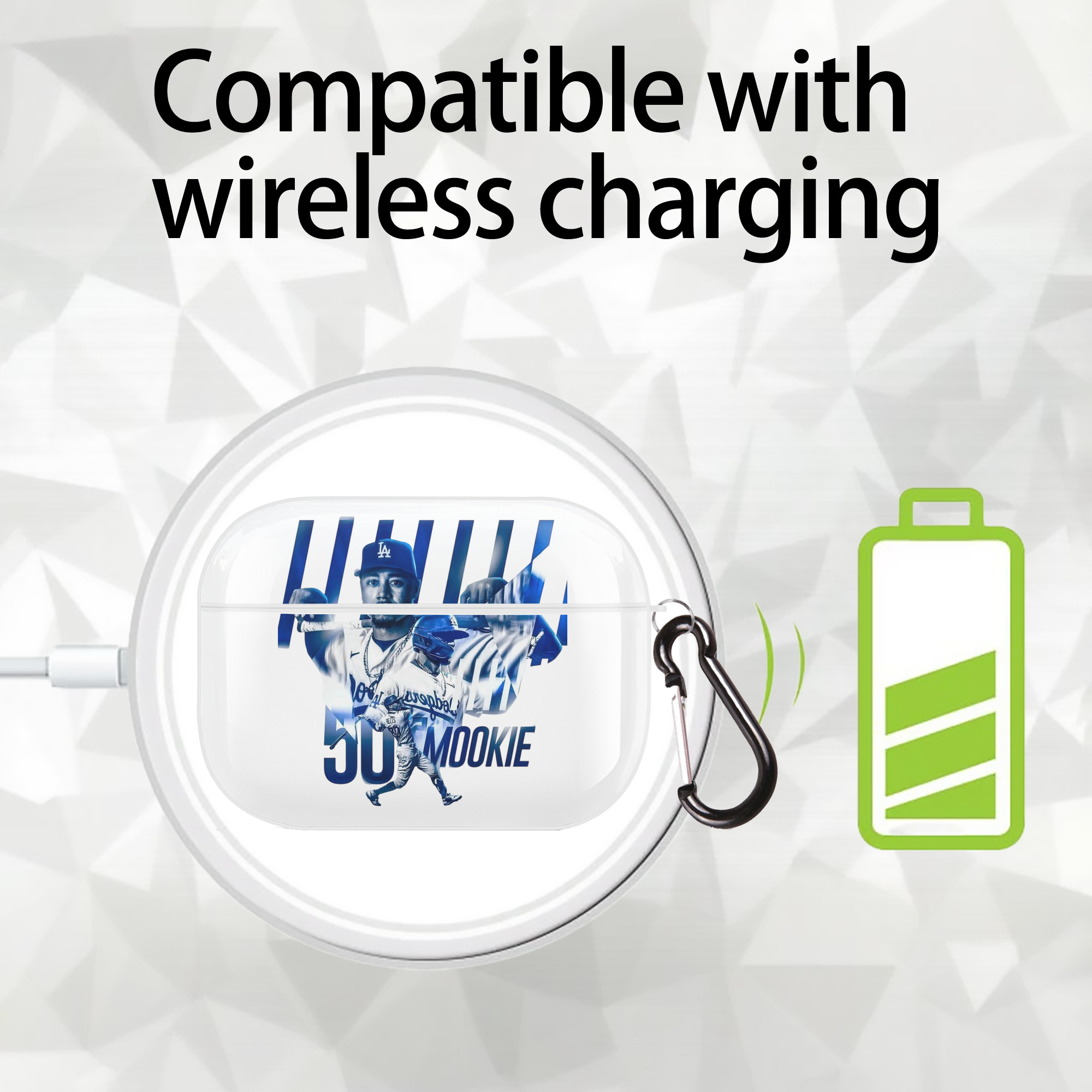  AirPods Pro Hard Case White With Keychain, Durable Flexible PC, Precise Cutouts, Anti-Fingerprint, Yellowing & Scratch Resistant, Full Protection, Washable