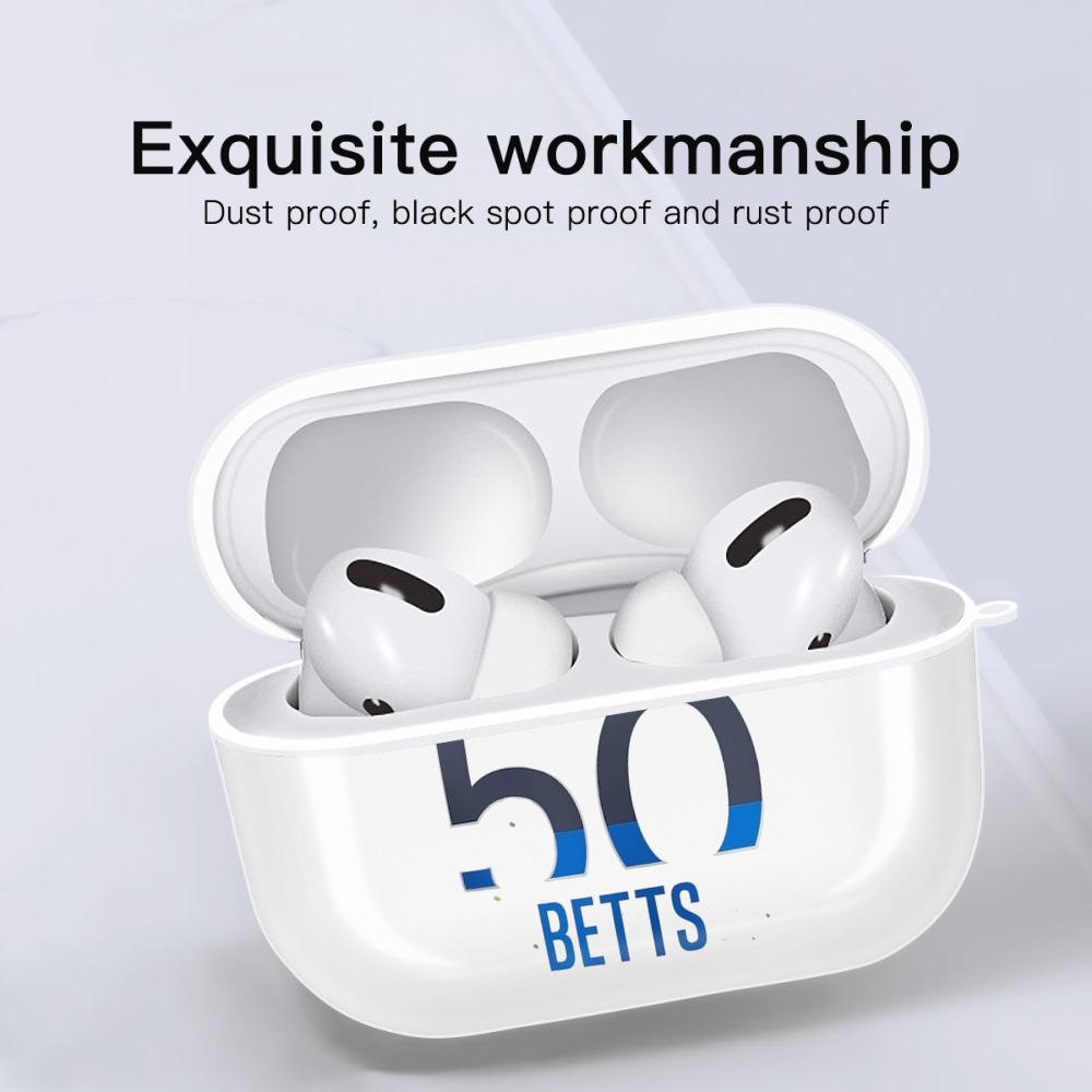  AirPods Pro Hard Case White With Keychain, Durable Flexible PC, Precise Cutouts, Anti-Fingerprint, Yellowing & Scratch Resistant, Full Protection, Washable