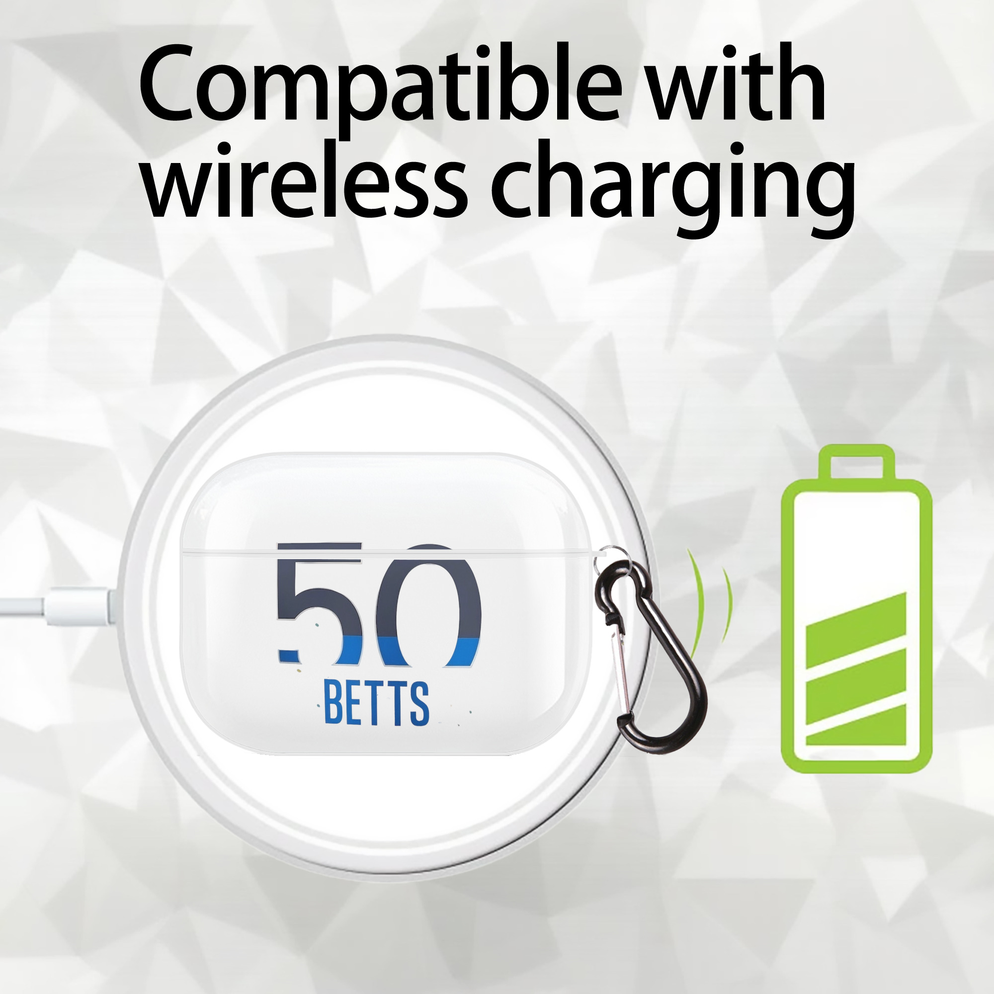  AirPods Pro Hard Case White With Keychain, Durable Flexible PC, Precise Cutouts, Anti-Fingerprint, Yellowing & Scratch Resistant, Full Protection, Washable