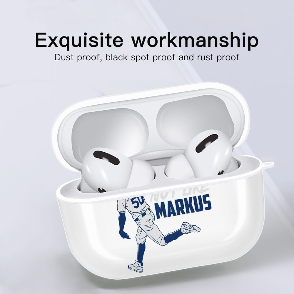  AirPods Pro Hard Case White With Keychain, Durable Flexible PC, Precise Cutouts, Anti-Fingerprint, Yellowing & Scratch Resistant, Full Protection, Washable