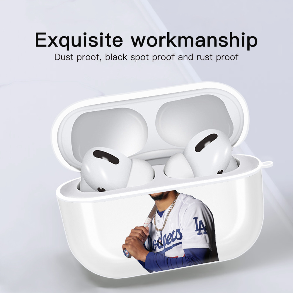  AirPods Pro Hard Case White With Keychain, Durable Flexible PC, Precise Cutouts, Anti-Fingerprint, Yellowing & Scratch Resistant, Full Protection, Washable