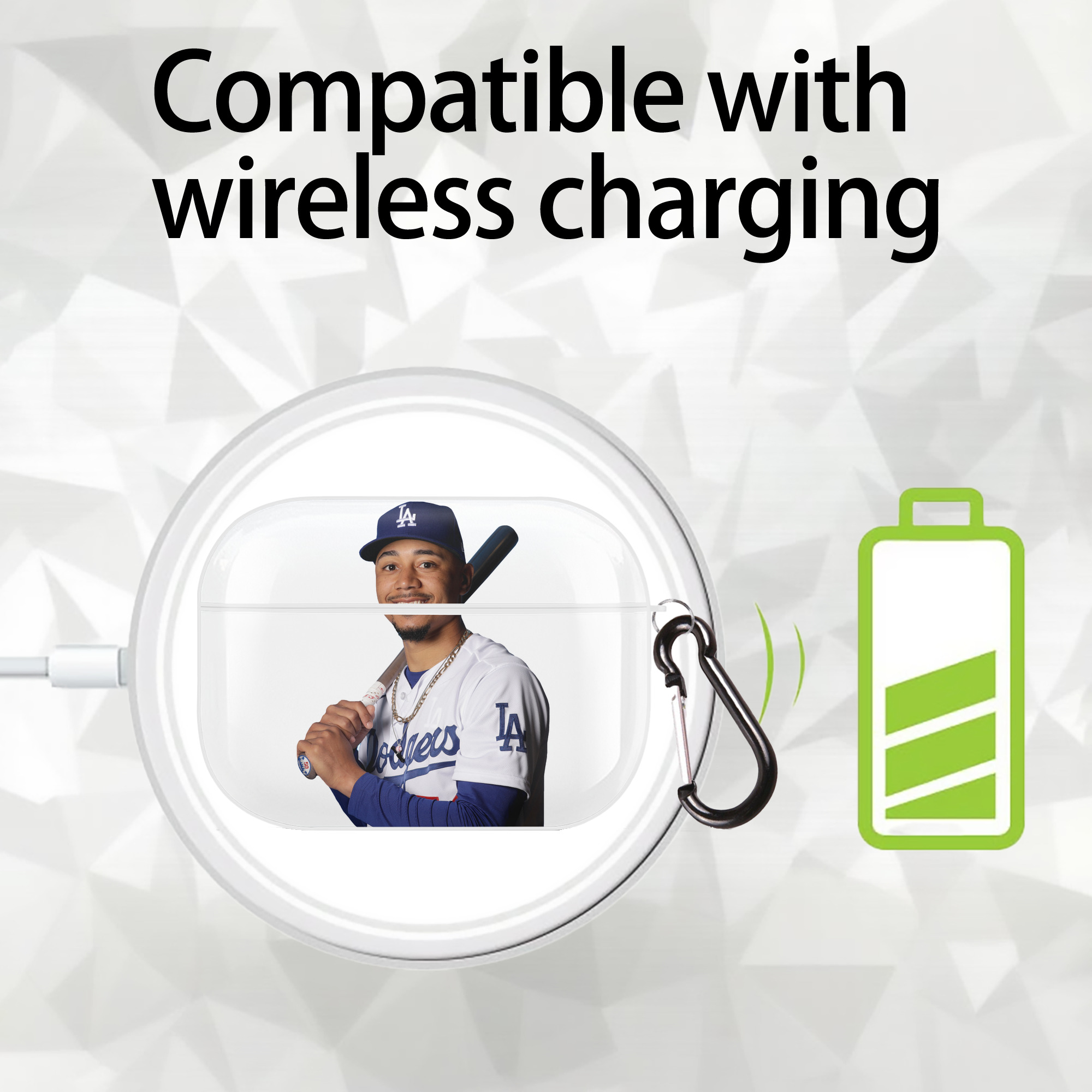  AirPods Pro Hard Case White With Keychain, Durable Flexible PC, Precise Cutouts, Anti-Fingerprint, Yellowing & Scratch Resistant, Full Protection, Washable