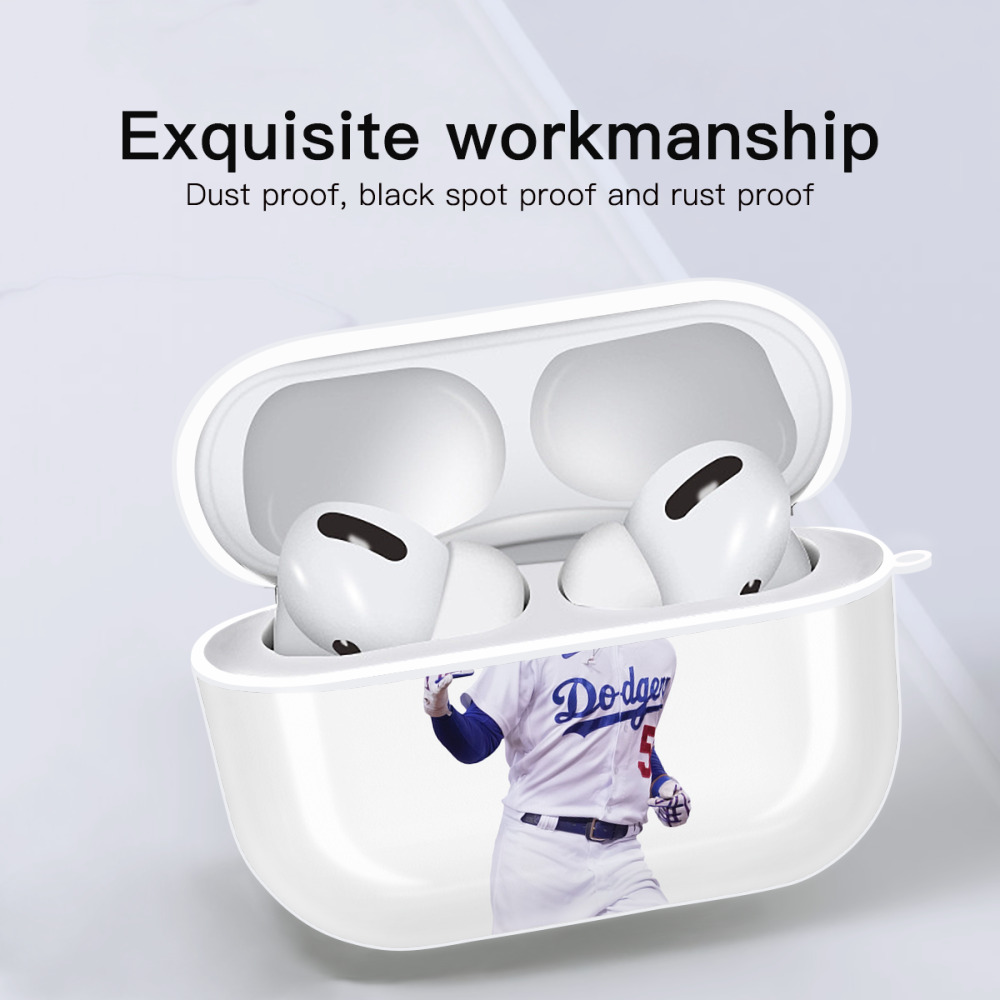  AirPods Pro Hard Case White With Keychain, Durable Flexible PC, Precise Cutouts, Anti-Fingerprint, Yellowing & Scratch Resistant, Full Protection, Washable