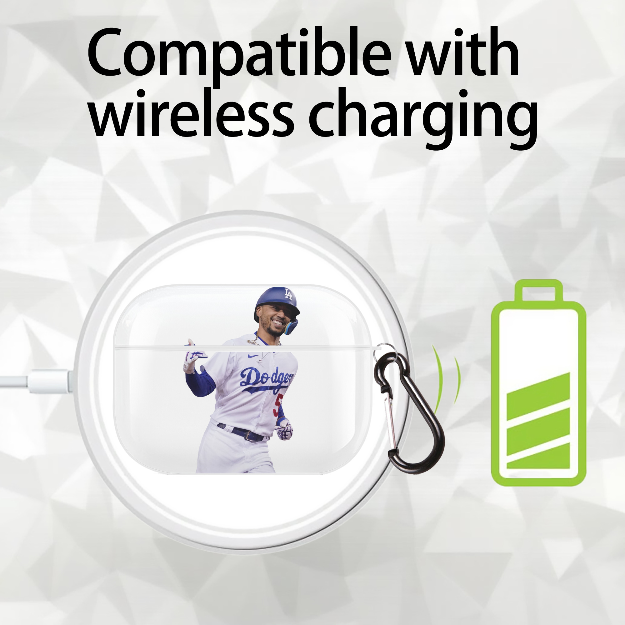  AirPods Pro Hard Case White With Keychain, Durable Flexible PC, Precise Cutouts, Anti-Fingerprint, Yellowing & Scratch Resistant, Full Protection, Washable