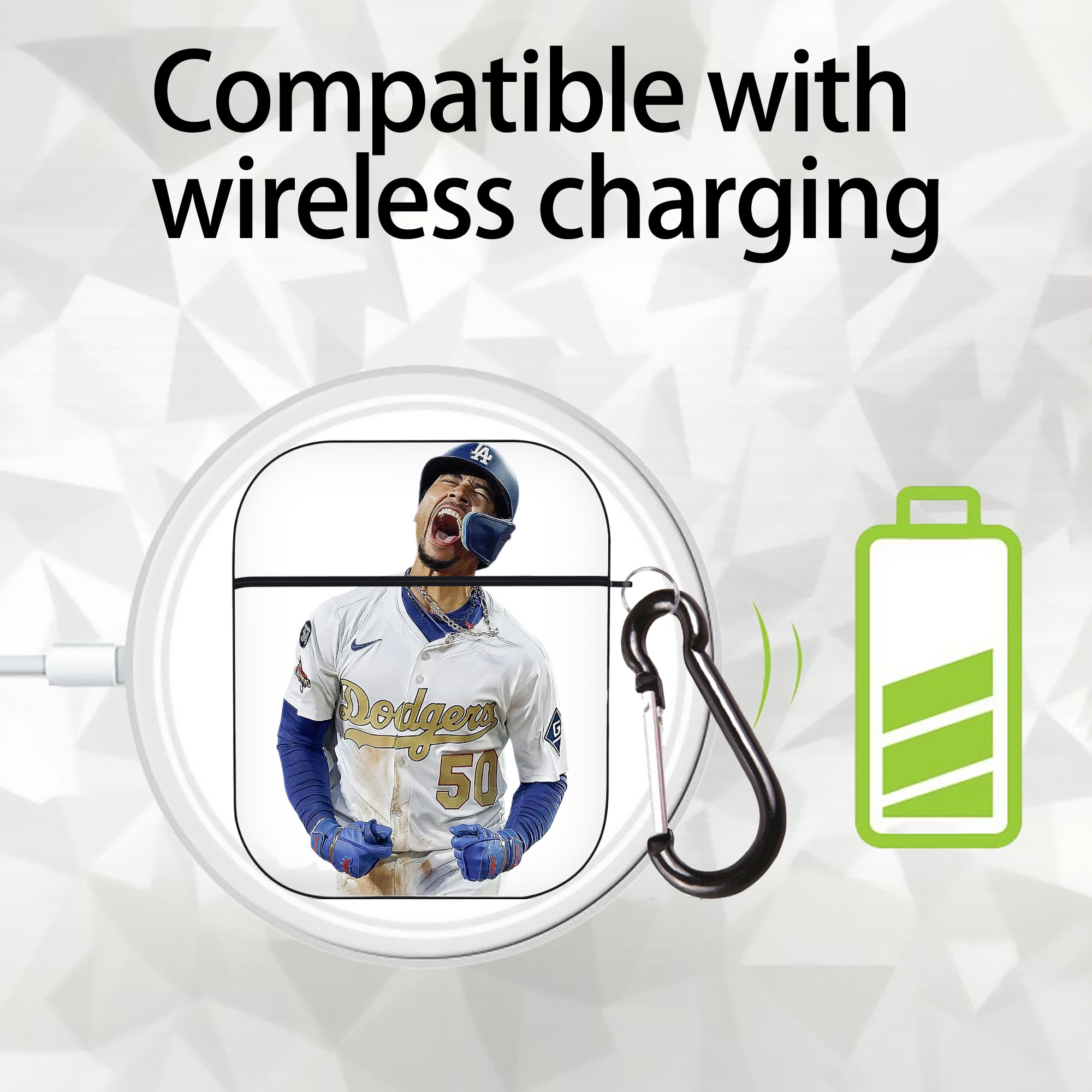  AirPods 2 Case Hard Shell Black, Flexible PC Material, Precise Cutouts, Full Protection, Anti-Fingerprint, Washable, Includes Keychain – Durable & Slim Design