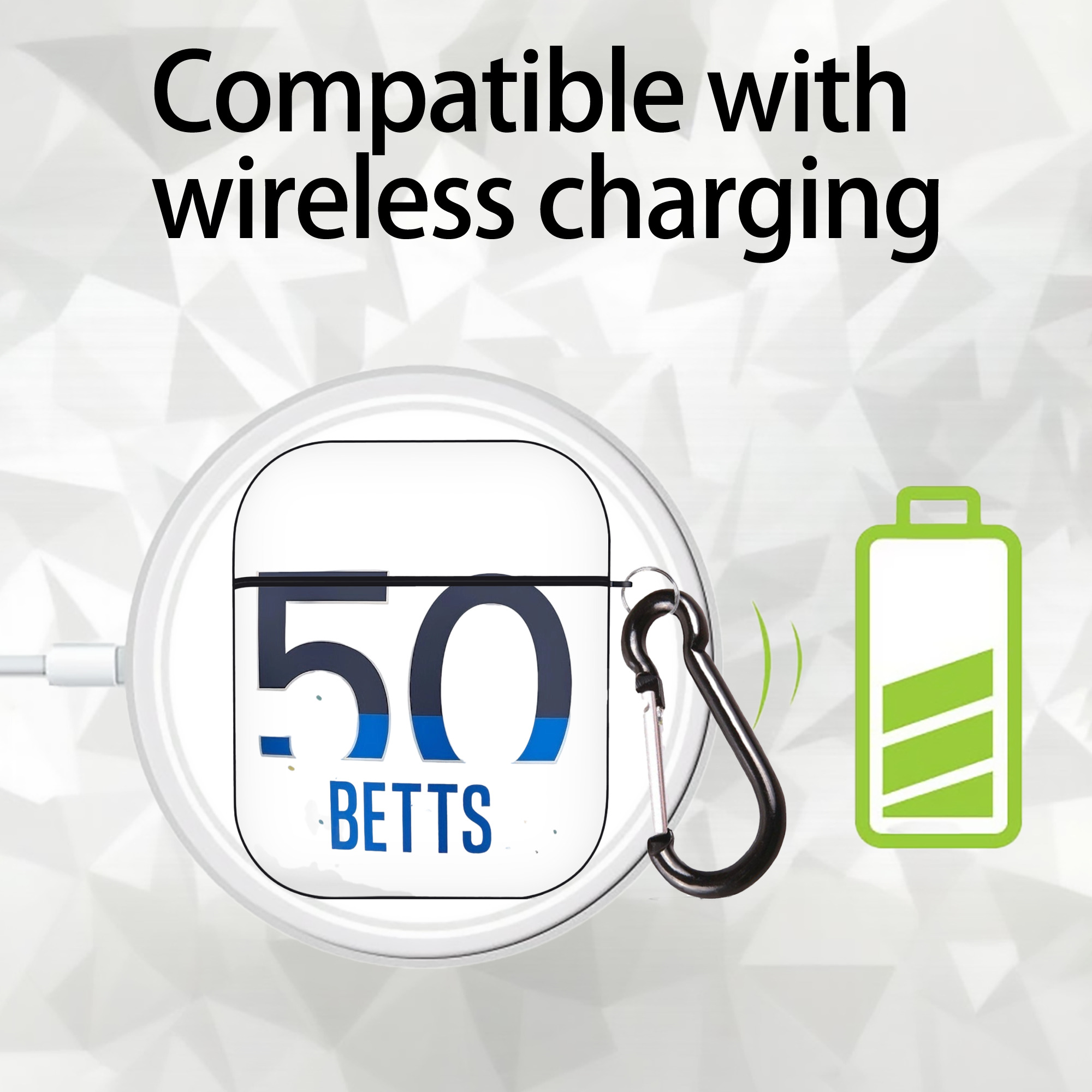  AirPods 2 Case Hard Shell Black, Flexible PC Material, Precise Cutouts, Full Protection, Anti-Fingerprint, Washable, Includes Keychain – Durable & Slim Design