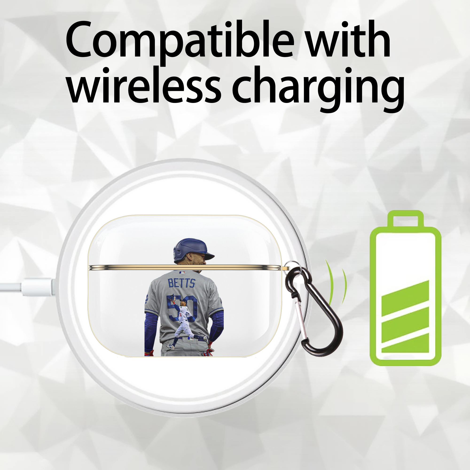  Luxury Gold AirPods Pro Case With Keychain, Flexible PC Material, Full Protection, Precise Cutouts, Anti-Fingerprint, Washable, Durable Design