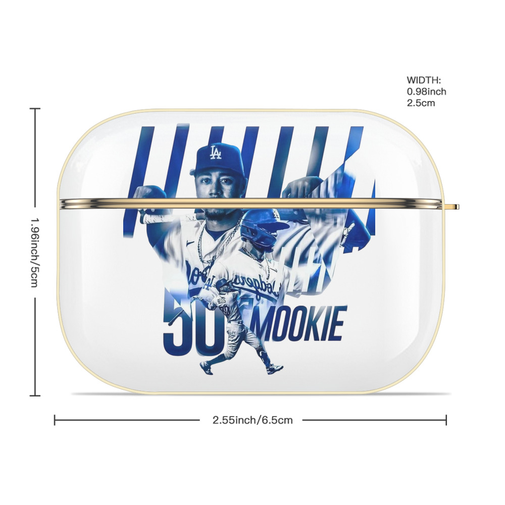  Luxury Gold AirPods Pro Case With Keychain, Flexible PC Material, Full Protection, Precise Cutouts, Anti-Fingerprint, Washable, Durable Design