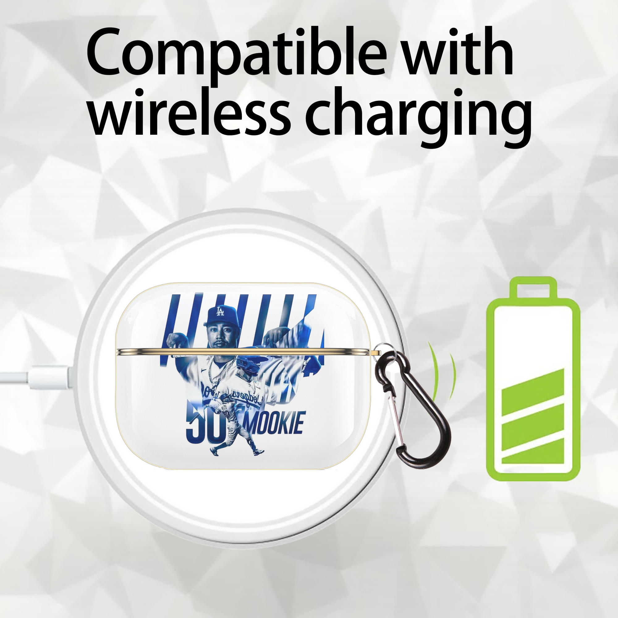  Luxury Gold AirPods Pro Case With Keychain, Flexible PC Material, Full Protection, Precise Cutouts, Anti-Fingerprint, Washable, Durable Design