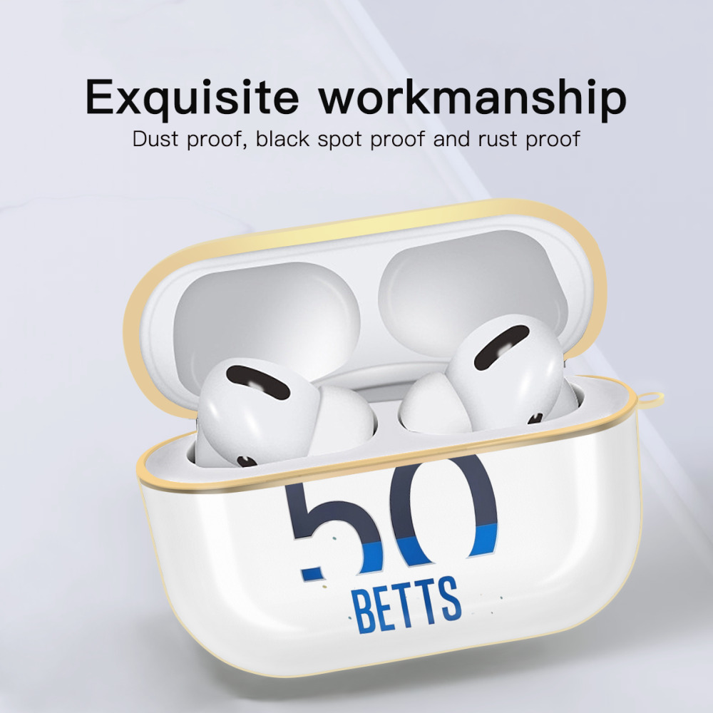  Luxury Gold AirPods Pro Case With Keychain, Flexible PC Material, Full Protection, Precise Cutouts, Anti-Fingerprint, Washable, Durable Design