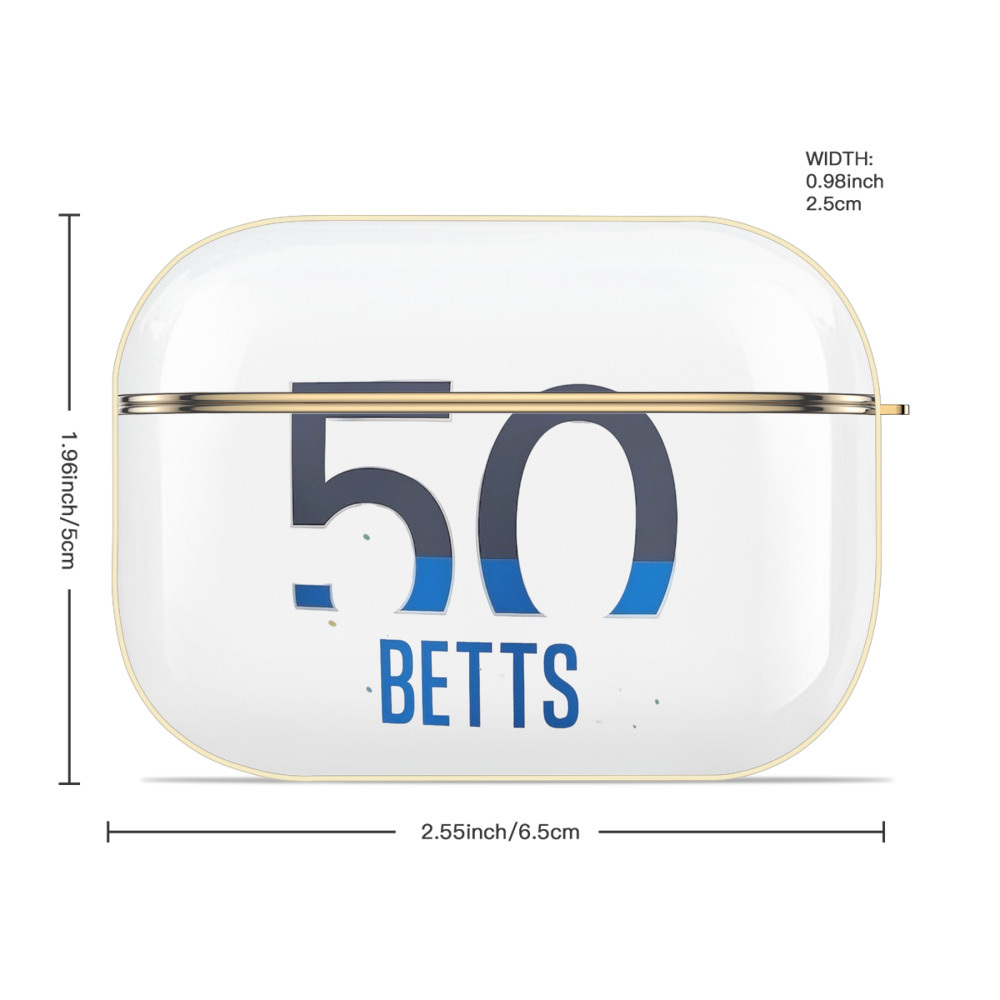  Luxury Gold AirPods Pro Case With Keychain, Flexible PC Material, Full Protection, Precise Cutouts, Anti-Fingerprint, Washable, Durable Design