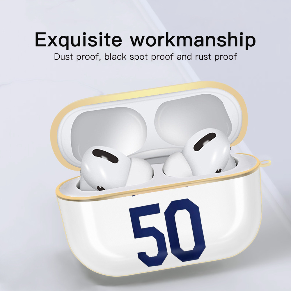  Luxury Gold AirPods Pro Case With Keychain, Flexible PC Material, Full Protection, Precise Cutouts, Anti-Fingerprint, Washable, Durable Design