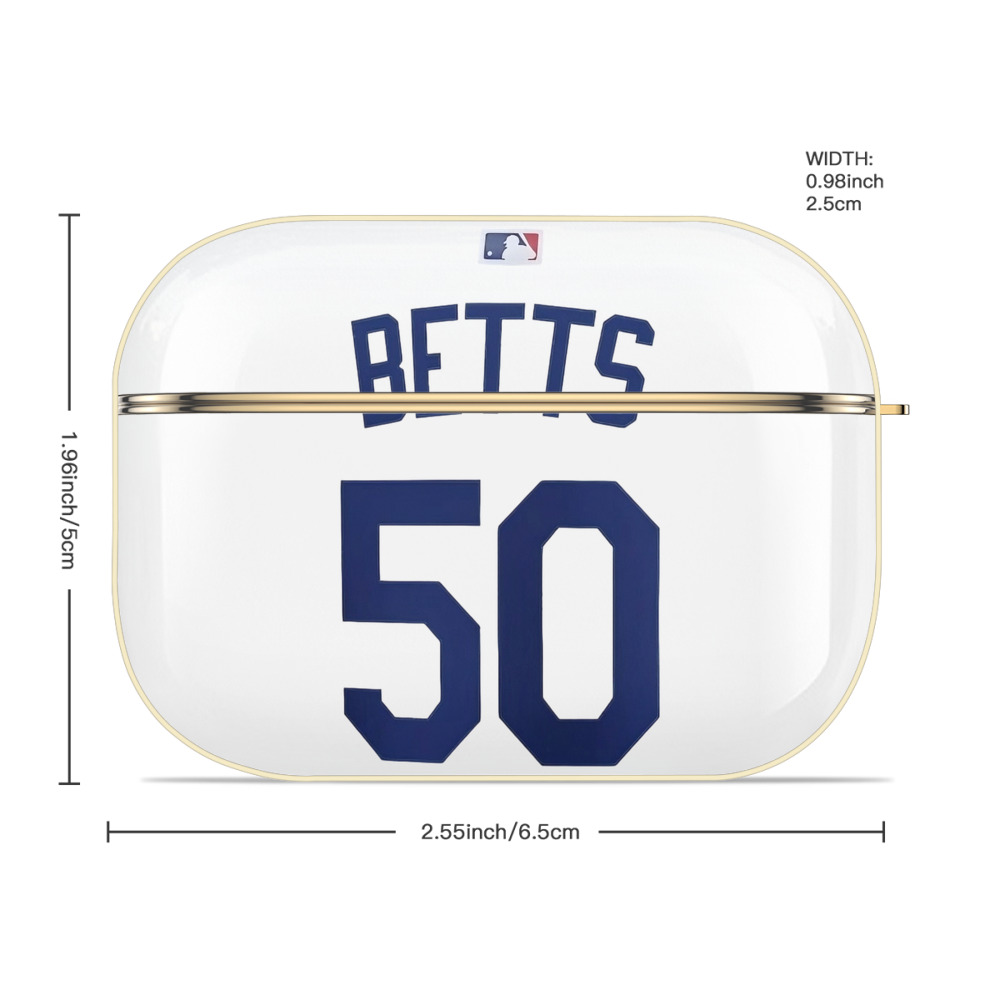  Luxury Gold AirPods Pro Case With Keychain, Flexible PC Material, Full Protection, Precise Cutouts, Anti-Fingerprint, Washable, Durable Design