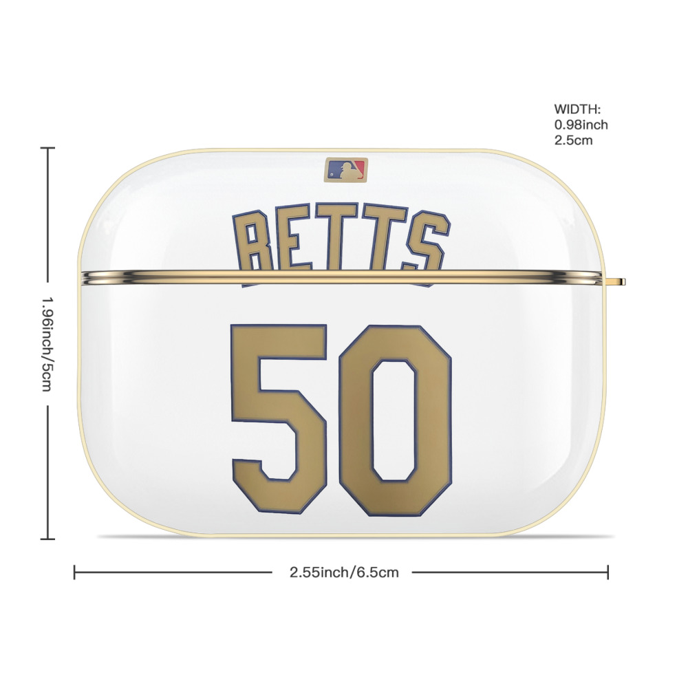  Luxury Gold AirPods Pro Case With Keychain, Flexible PC Material, Full Protection, Precise Cutouts, Anti-Fingerprint, Washable, Durable Design