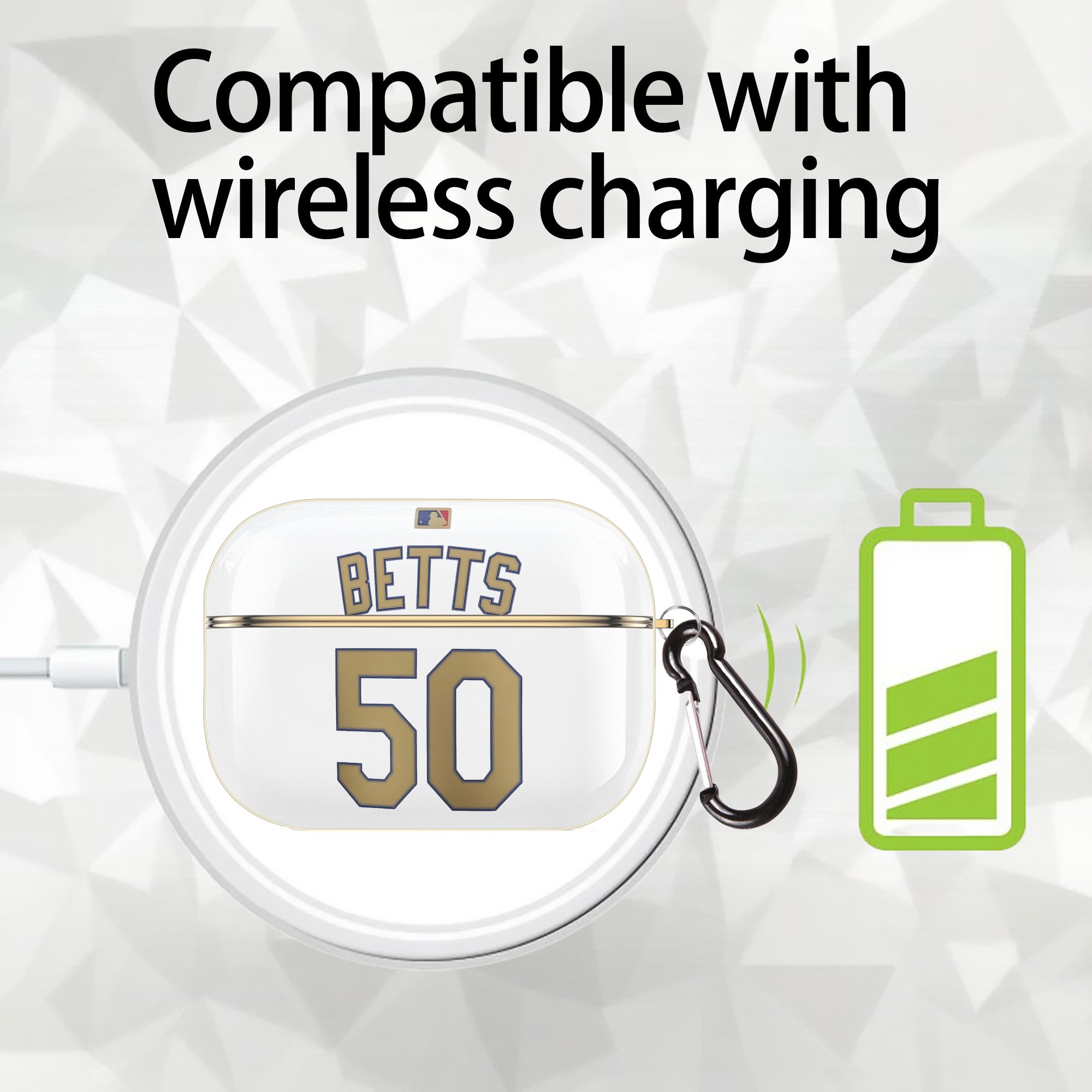  Luxury Gold AirPods Pro Case With Keychain, Flexible PC Material, Full Protection, Precise Cutouts, Anti-Fingerprint, Washable, Durable Design