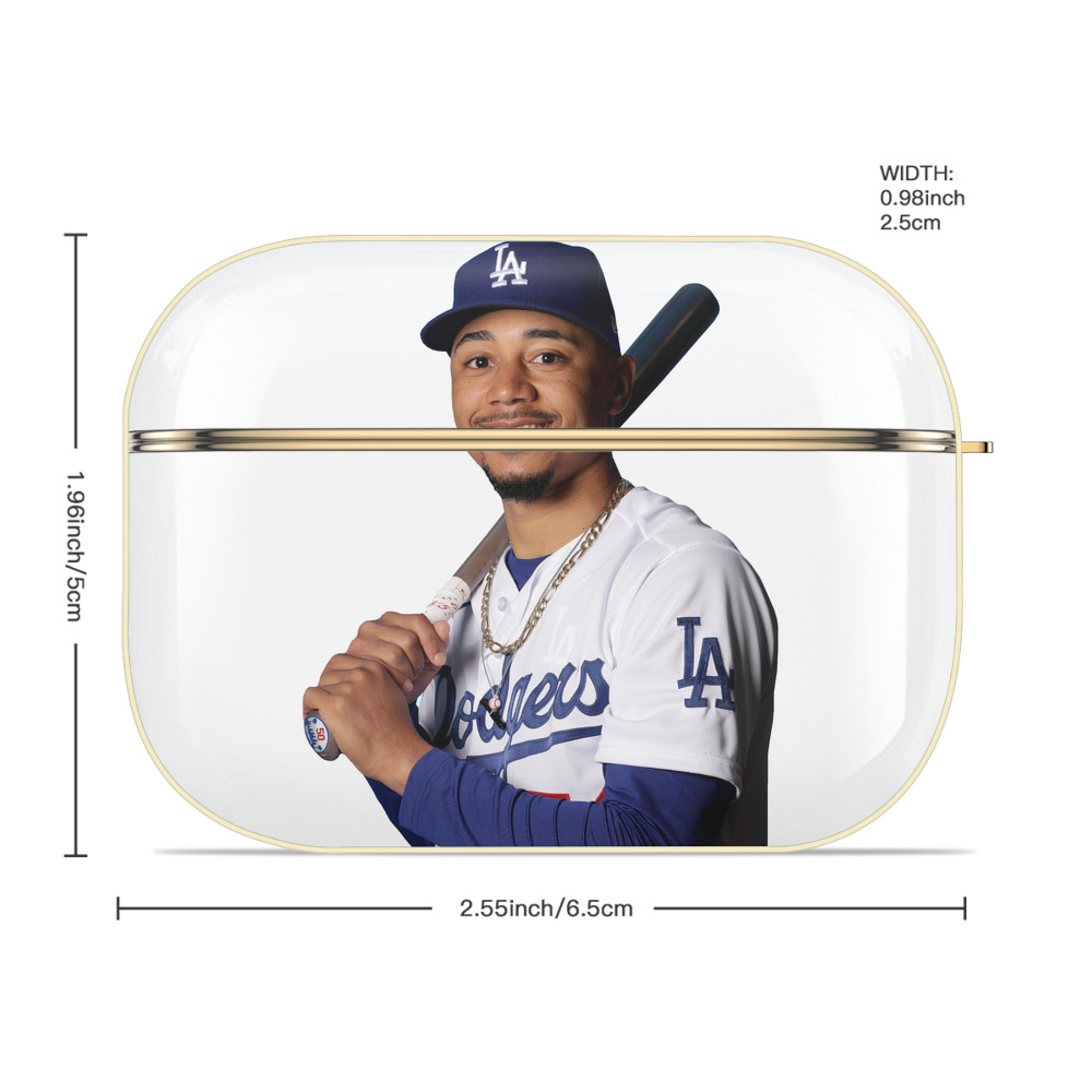  Luxury Gold AirPods Pro Case With Keychain, Flexible PC Material, Full Protection, Precise Cutouts, Anti-Fingerprint, Washable, Durable Design